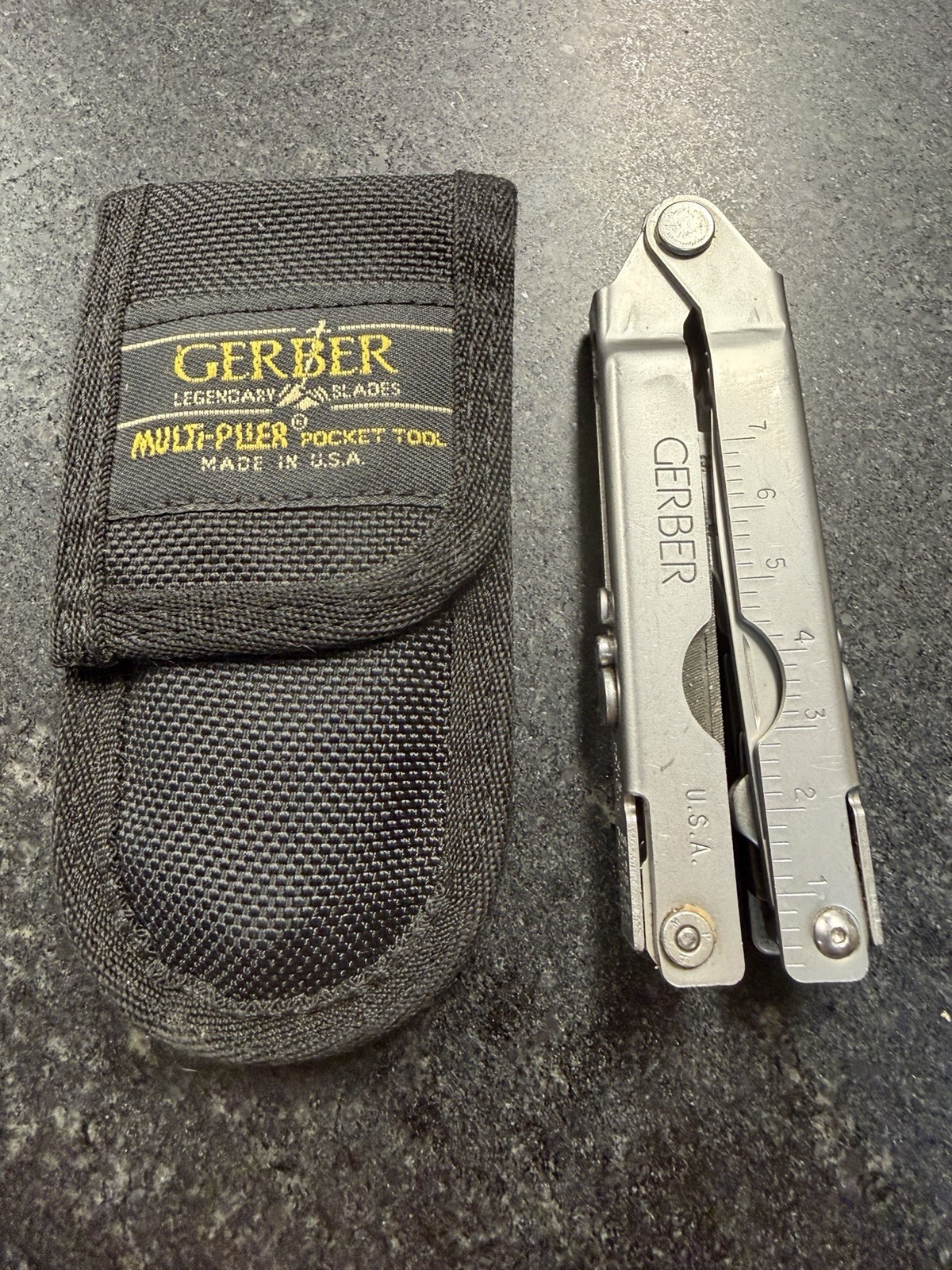 Vtg 1990s Gerber Multi-Plier Multi Tool USA 5142721 5212844 Knife Pliers Sheath