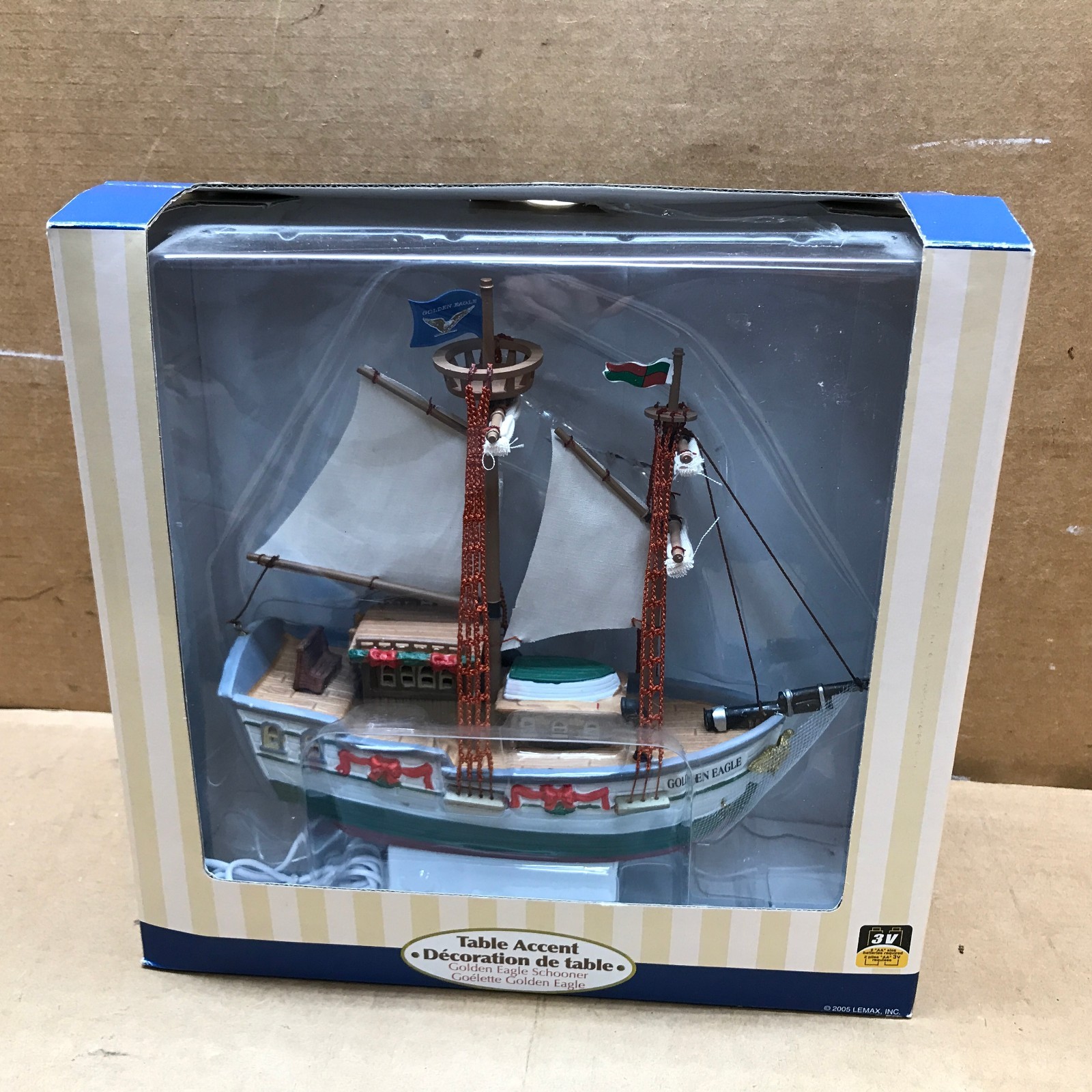 NIB Lemax Golden Eagle Schooner Lighted Boat Decoration NIB Lemax Golden Eagle Schooner Lighted Boat Decoration