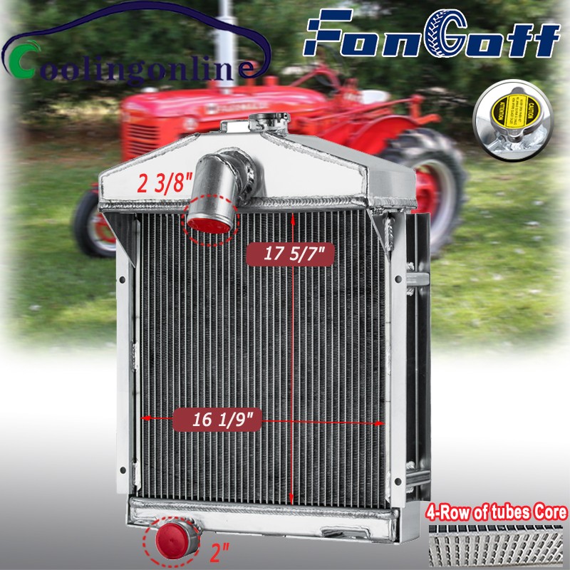 4Row Radiator For International Farmall 100 130 200 230 Super A/C Farmall A AV