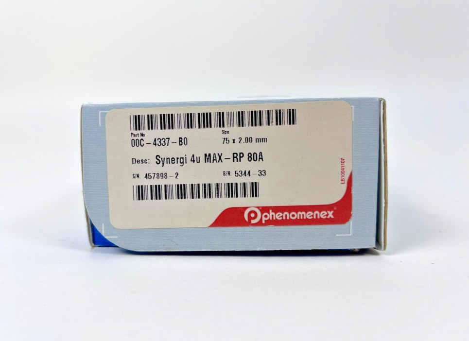 Phenomenex 4u Synergi MAX-RP 80A HPLC Column, 75 x 2mm, No. 00C-4337-B0, Sealed