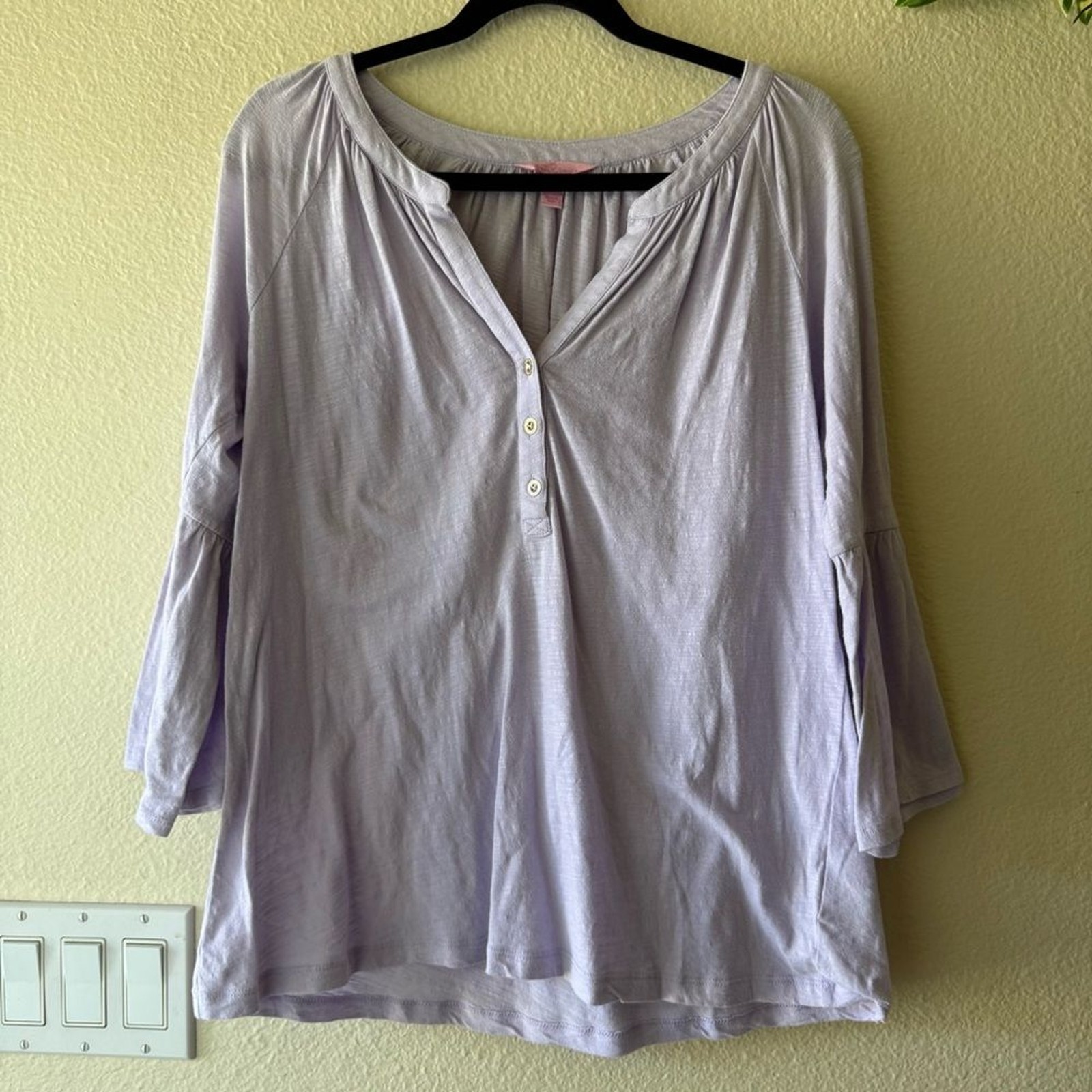 Lilly Pulitzer Light Lavender Henley Tunic Top