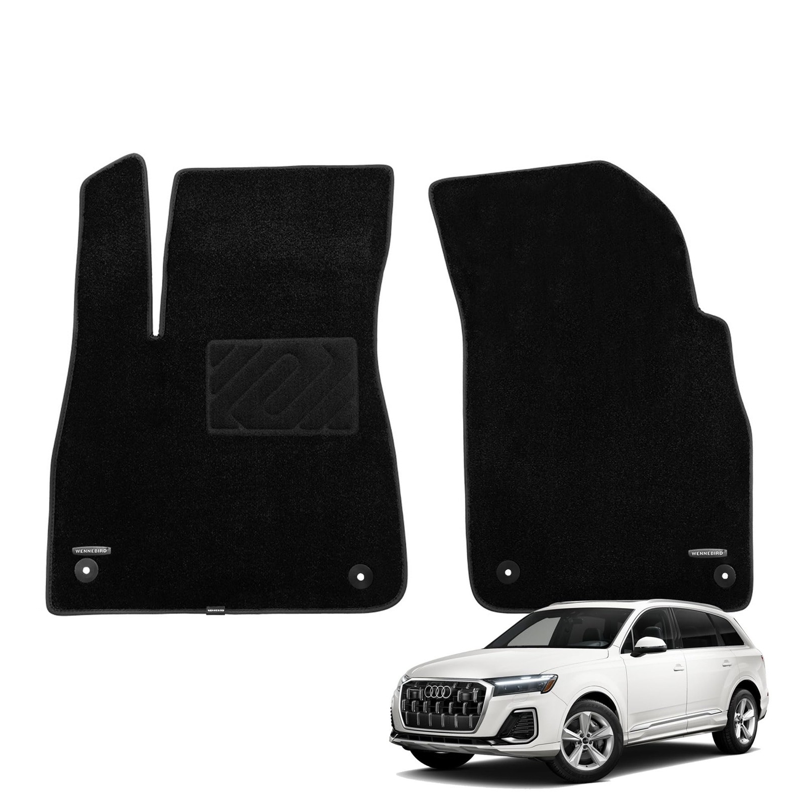 WENNEBIRD Front Floor Mats for Audi Q7/Q8 2017-2026 (2Pc) WENNEBIRD Front Floor Mats for Audi Q7/Q8 2017-2026 (2Pc)