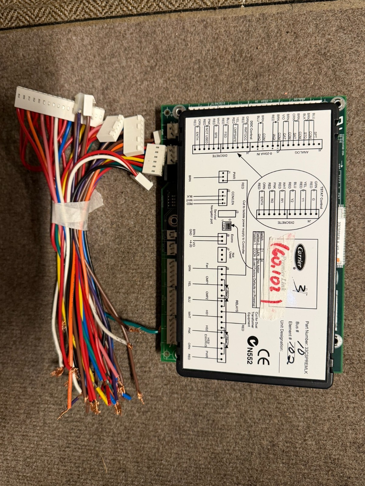 Carrier 3v Premier Link - 33CSPREMLK 2.0 - All connectors -TESTED Carrier 3v Premier Link - 33CSPREMLK 2.0 - All connectors -TESTED