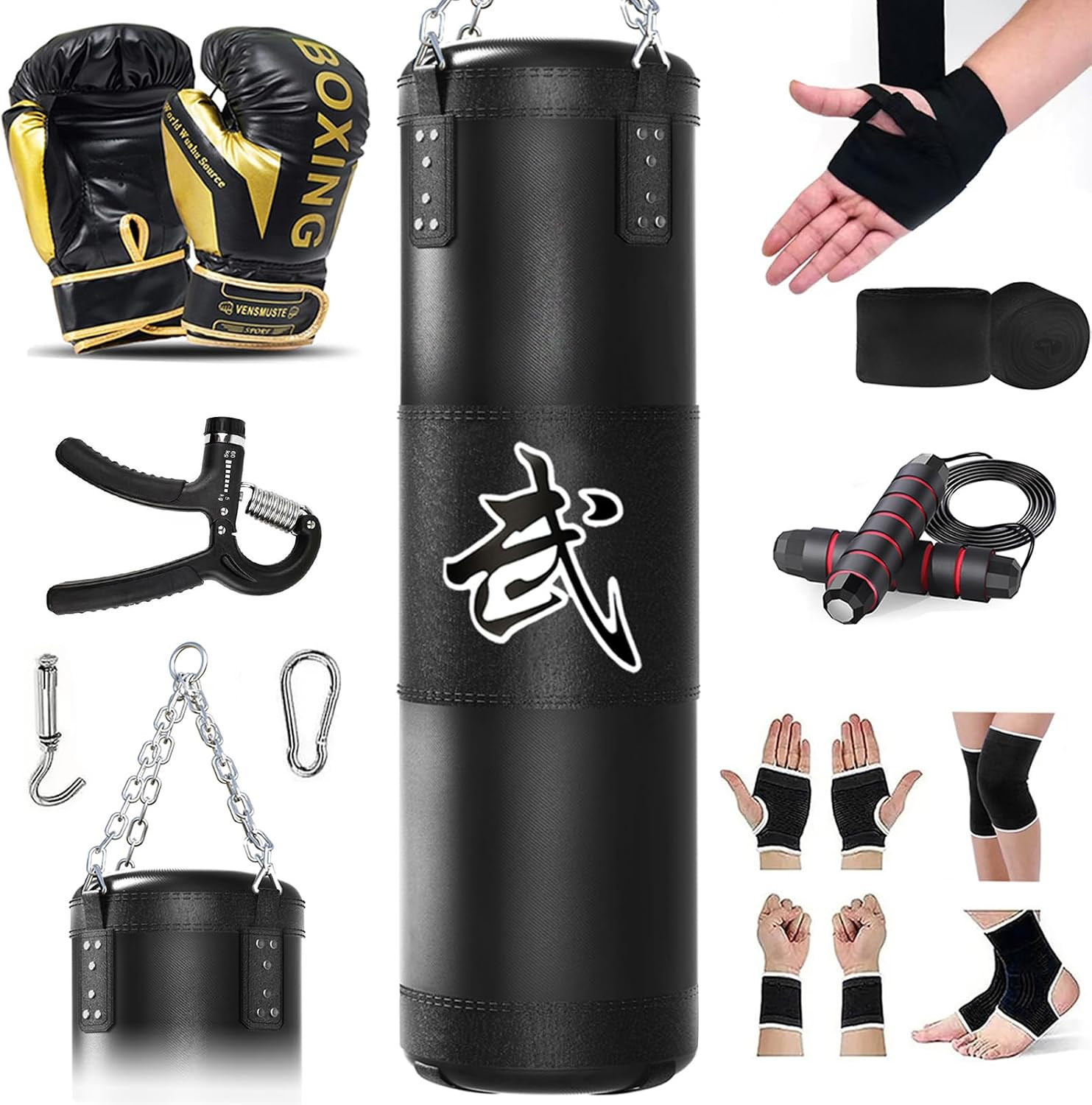 Punching Bag for Adults, 4Ft Heavy Boxing Bag Set with 12Oz Boxing Gloves, MMA K Punching Bag for Adults, 4Ft Heavy Boxing Bag Set with 12Oz Boxing Gloves, MMA K