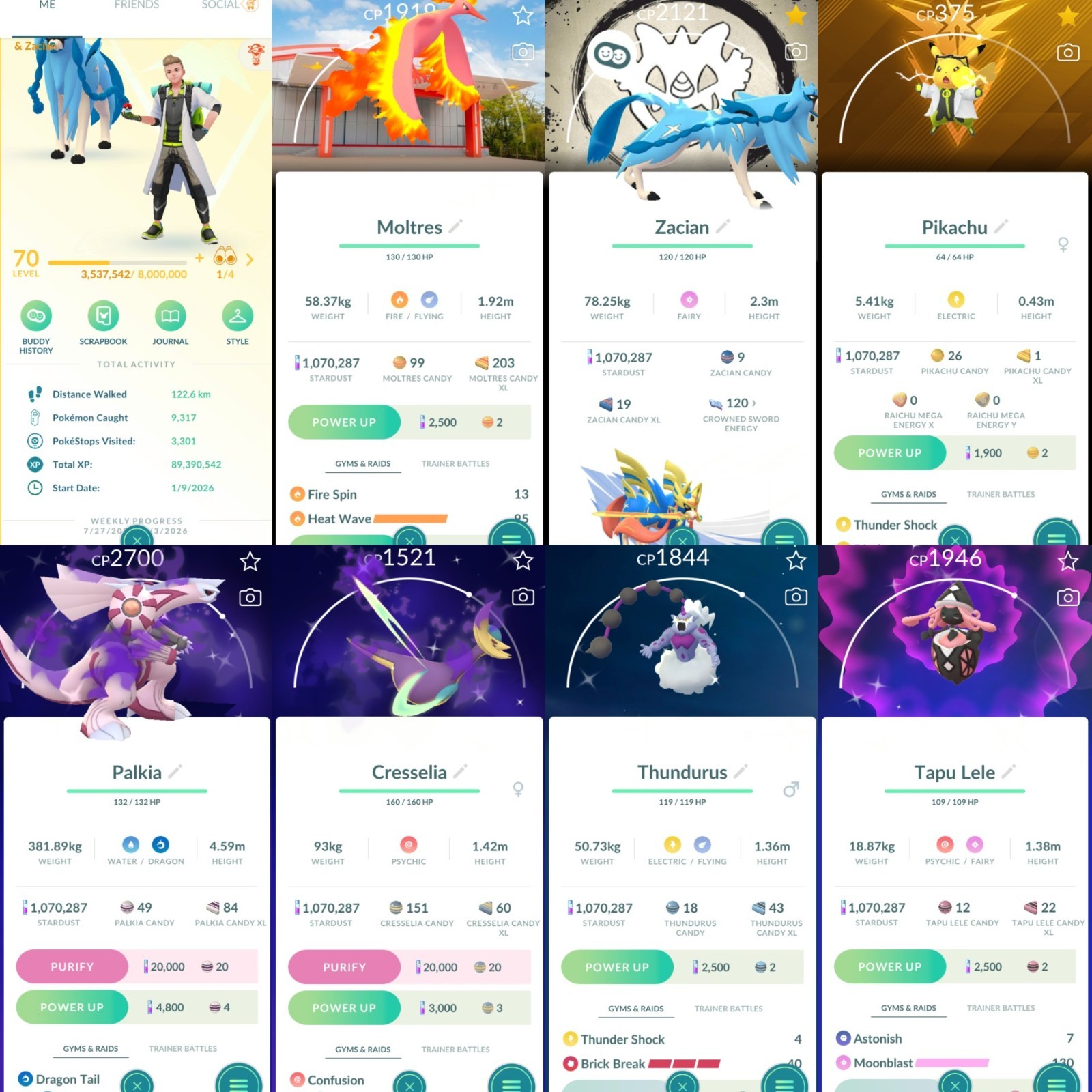 Pokemon Acc Go Lvl 70 177 Legendary /146 Shiny /9 Perfect Pokemon Acc Go Lvl 70 177 Legendary /146 Shiny /9 Perfect