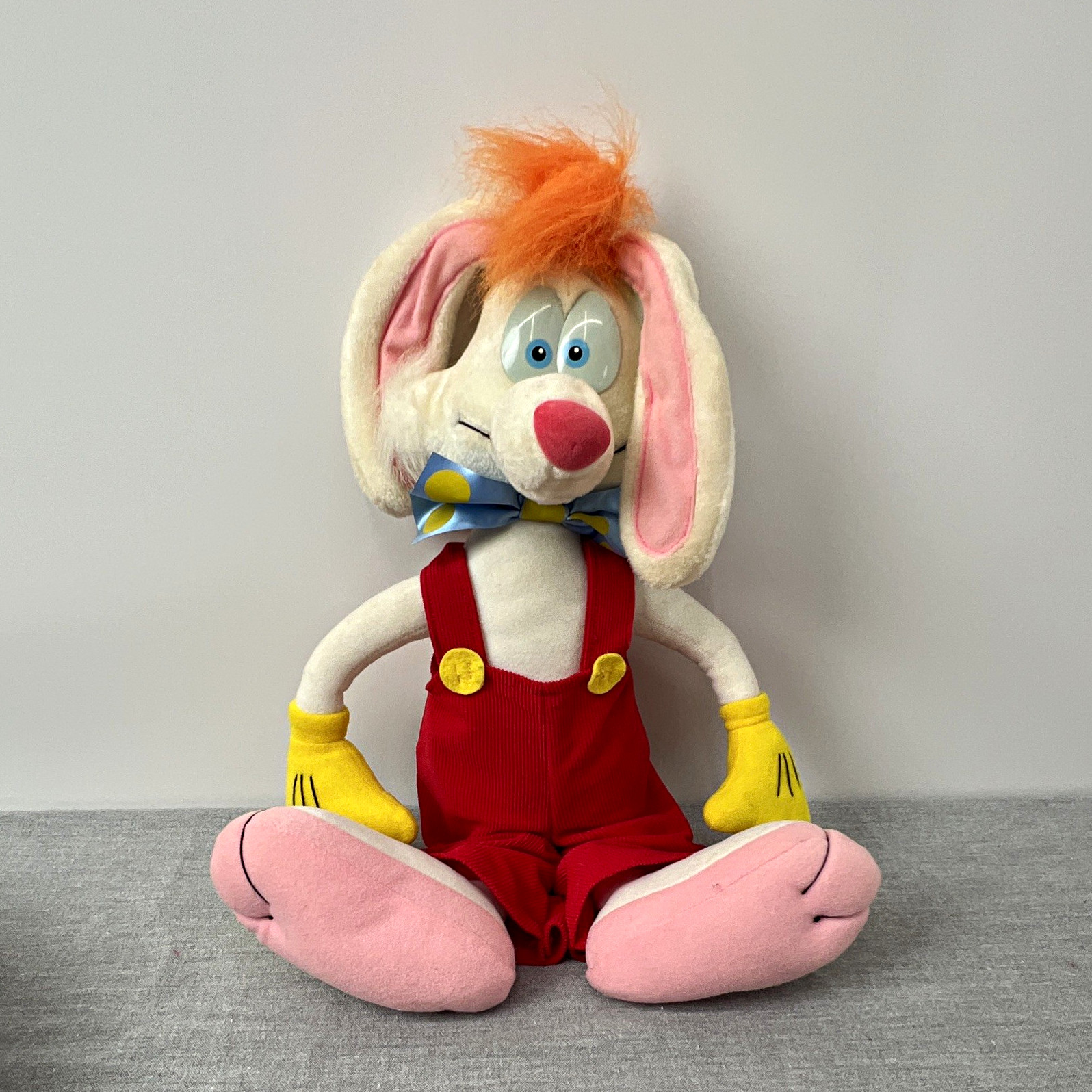 VINTAGE 1988 PLAYSKOOL ROGER RABBIT TALKING PULL STRING 18 IN PLUSH WORKS