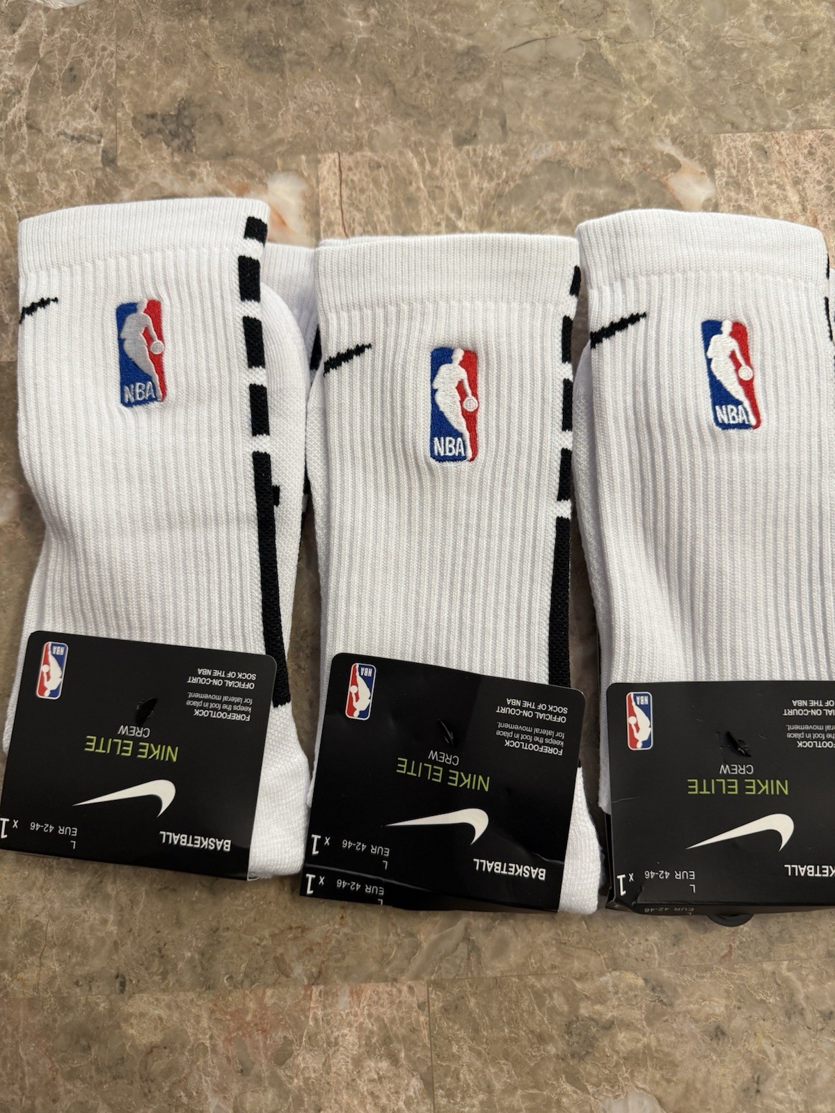 Nike NBA Elite DRI-FIT Socks 3 Pair Large Nike NBA Elite DRI-FIT Socks 3 Pair Large