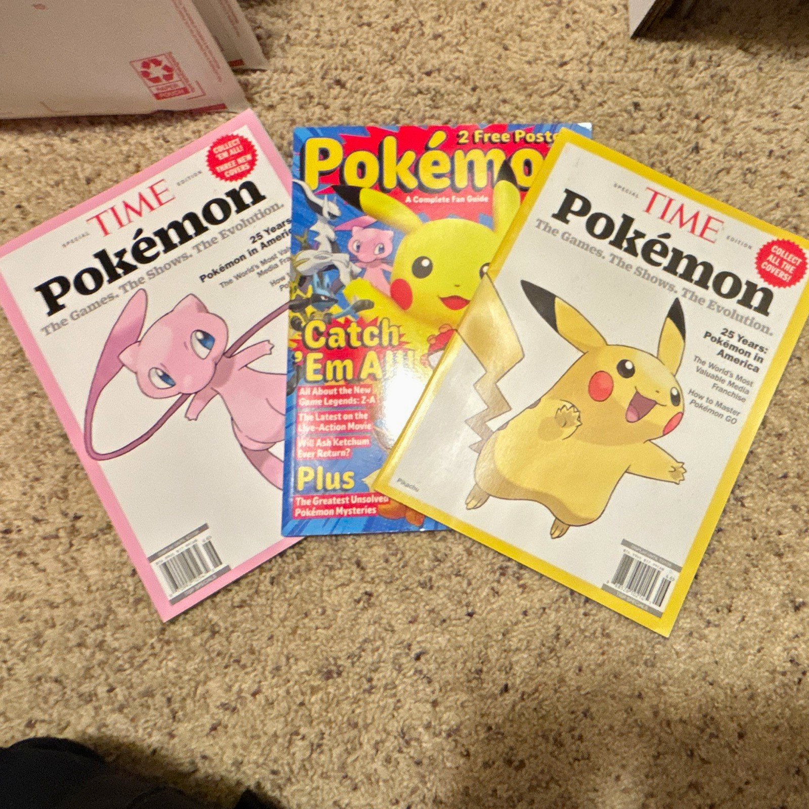 TIME Pokémon Magazine Lot - Pikachu Mew Eevee Covers, English TIME Pokémon Magazine Lot - Pikachu Mew Eevee Covers, English