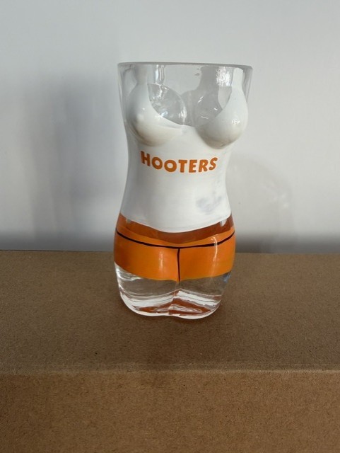 RARE Vintage 1980s HOOTERS Girl Shapely Shot Glass Sport Bar Restaurant Original RARE Vintage 1980s HOOTERS Girl Shapely Shot Glass Sport Bar Restaurant Original