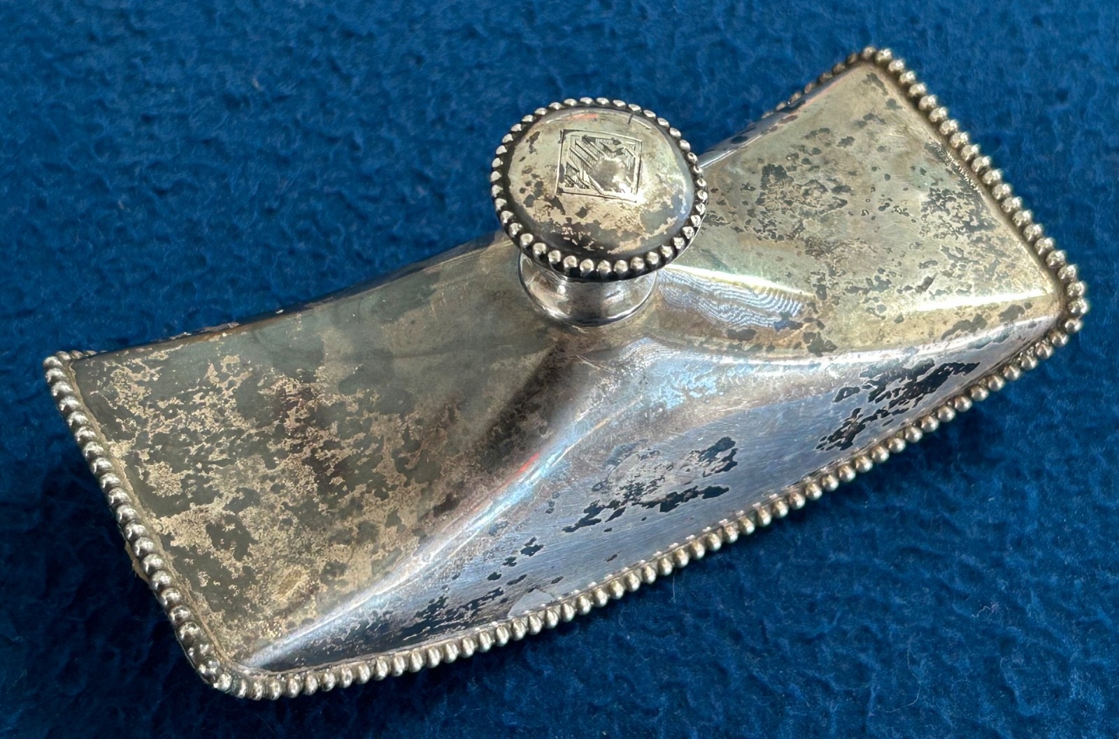 Antique Wilcox Sterling Silver Ink Blotter Desk Cap Monogrammed