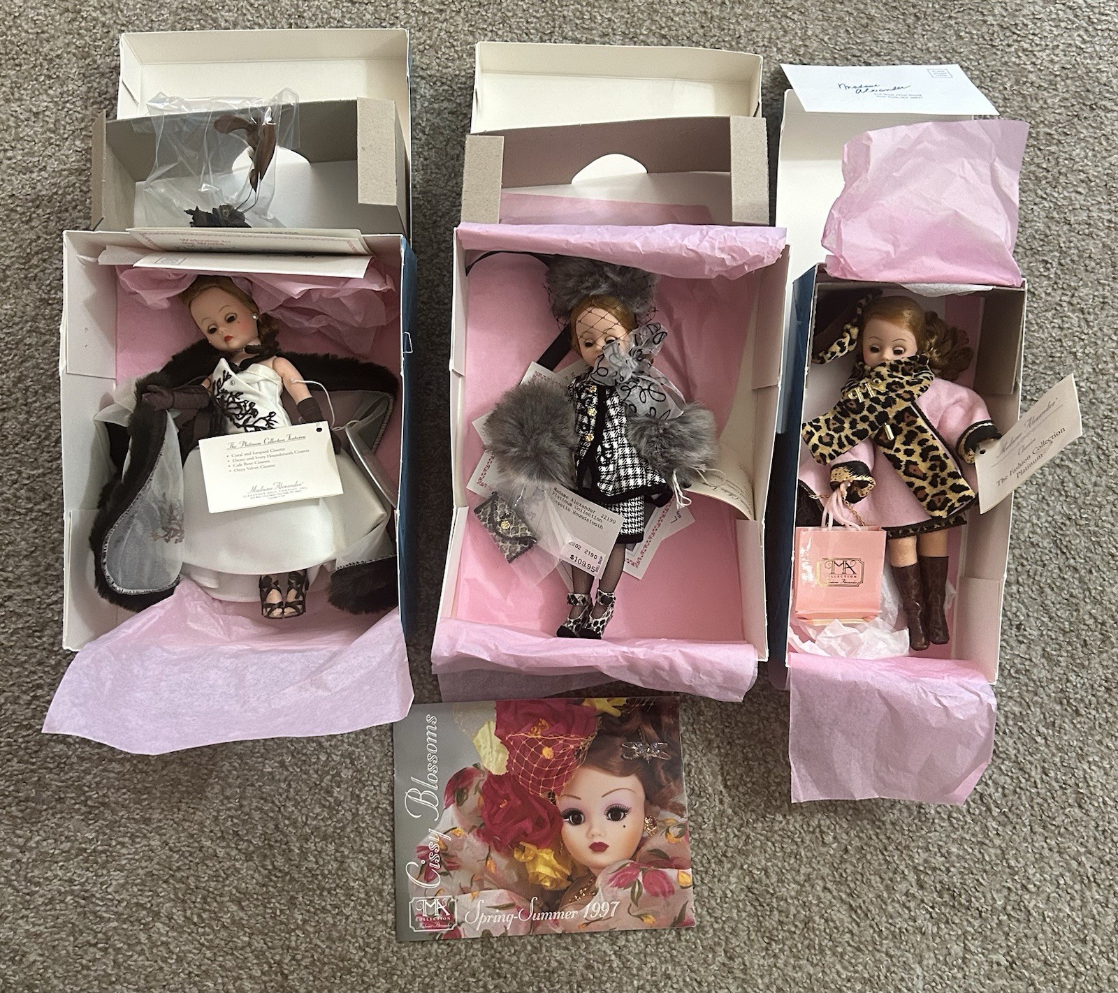 Madame Alexander Vintag Lot Of 3 Cissette Fashion Collection 10” Dolls/1997(NIB)