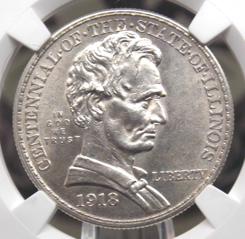 1918 Commemorative *LINCOLN-ILLINOIS* Half Dollar 50c NGC MS62 #011 ECC&C, Inc. 1918 Commemorative *LINCOLN-ILLINOIS* Half Dollar 50c NGC MS62 #011 ECC&C, Inc.