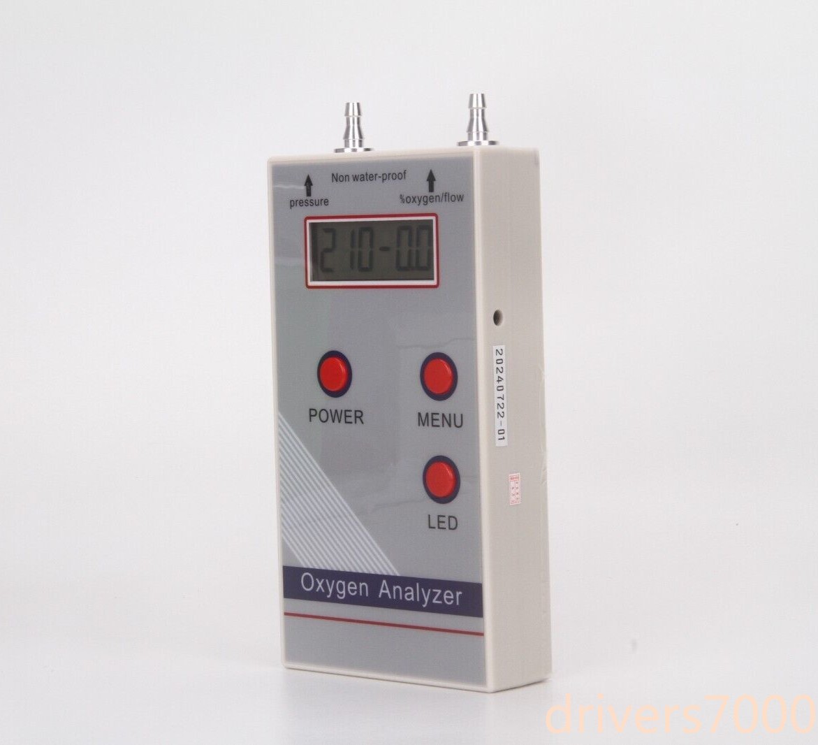 Ultrasonic Oxygen Analyzer O2 Concentration Purity Tester LCD Backlit Display
