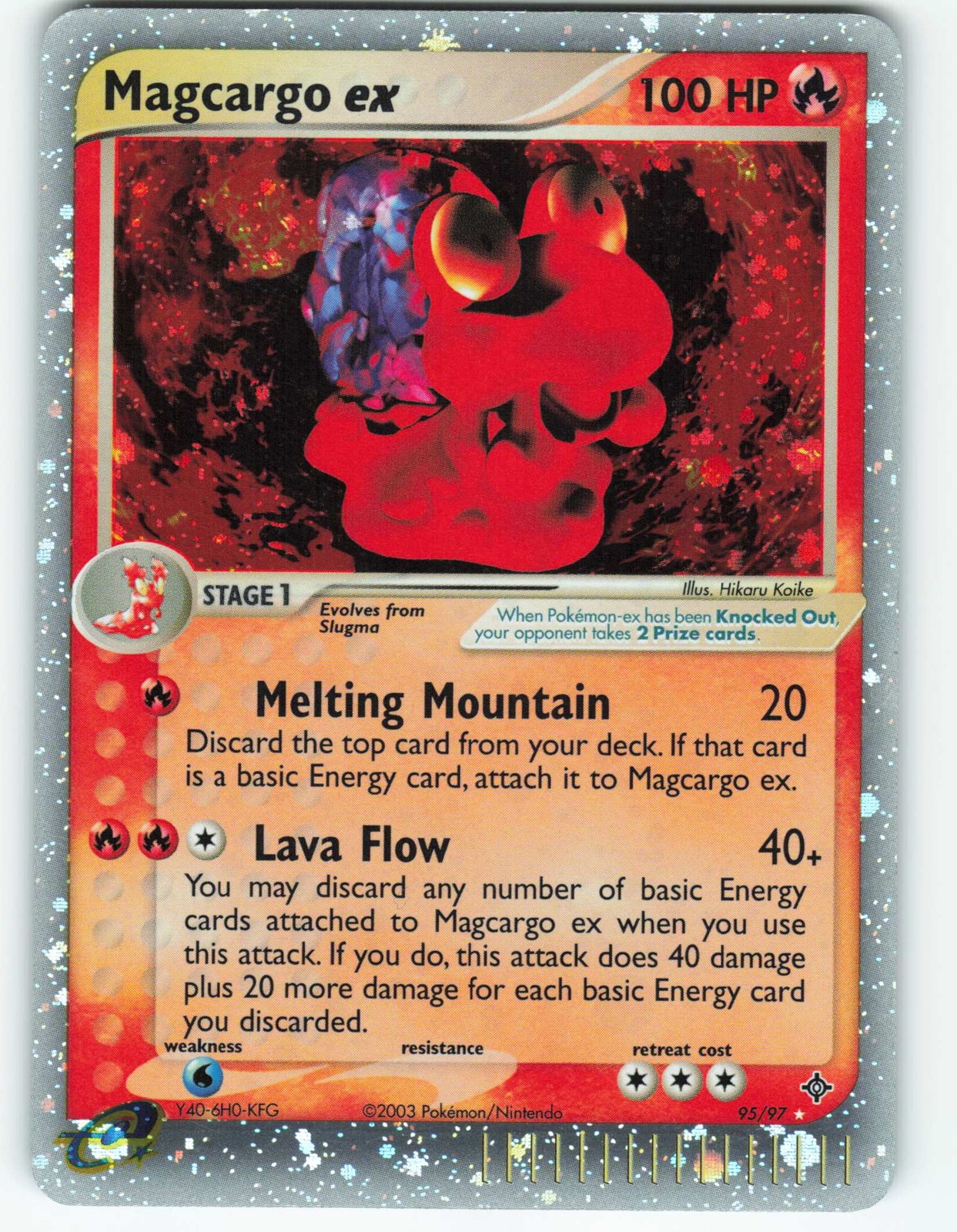 Magcargo ex - Holo - 95/97 Dragon - Pokémon TCG - 2003