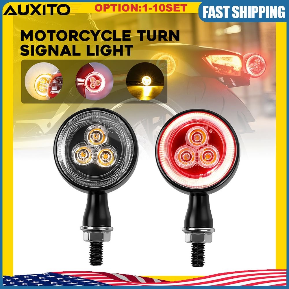 Motorcycle LED Turn Signal Lights Blinker Indicator Amber Red Lamp Durable 2-20X