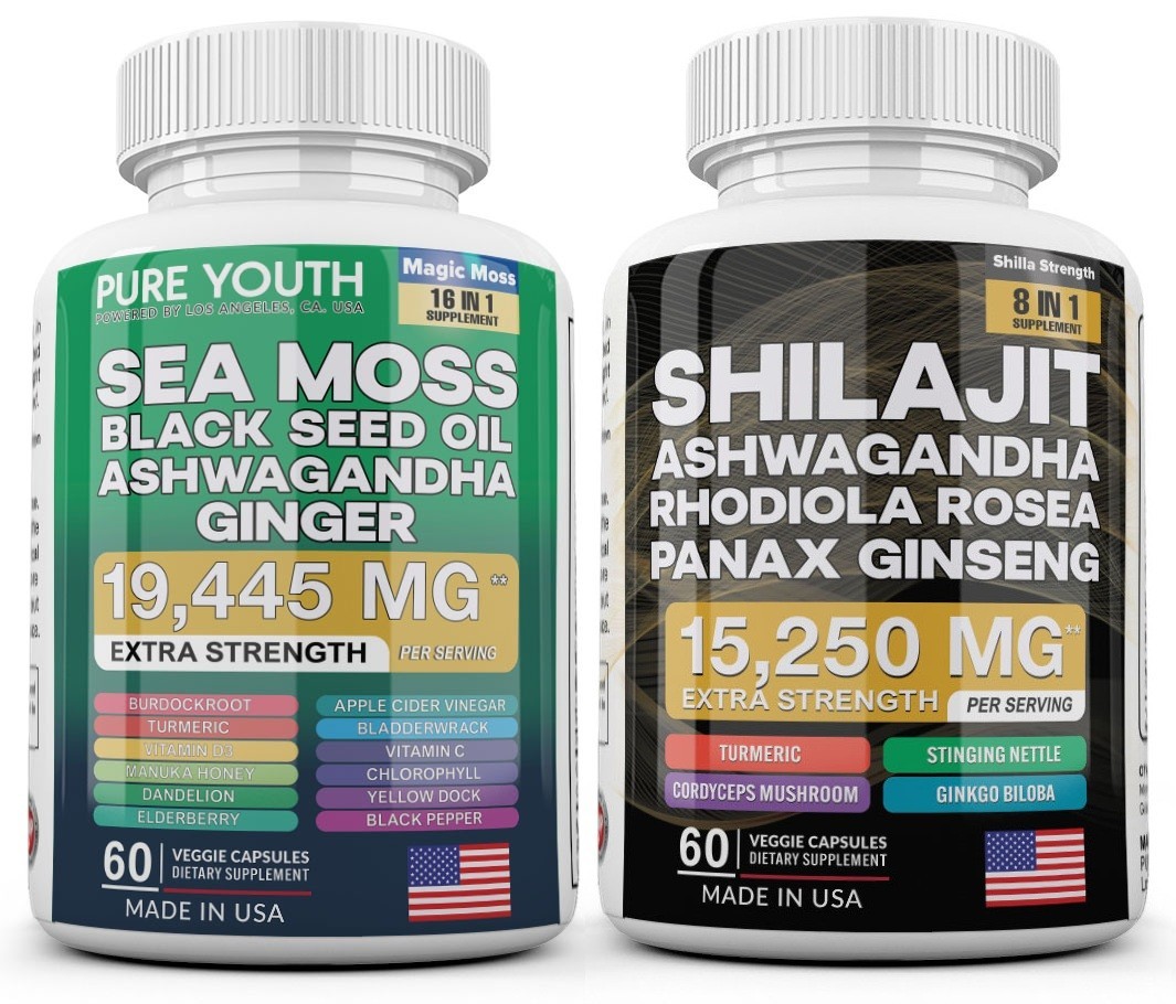 Dynamic Vitality Bundle - Sea Moss Multivitamin & Shilajit Power Combo US
