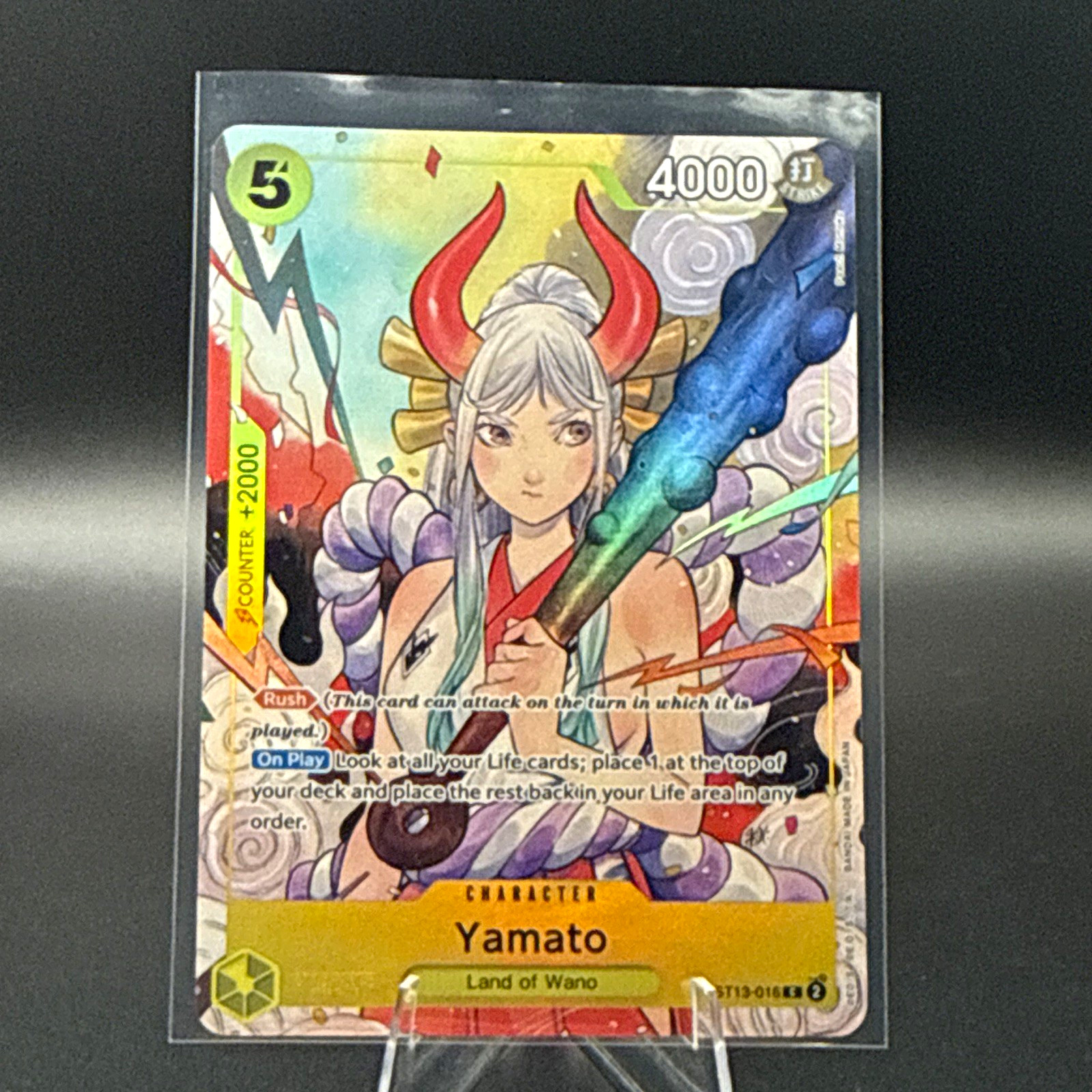 Bandai One Piece CCG Yamato ST13-016 SR Foil Rush 4000 Power ST-13 EN Bandai One Piece CCG Yamato ST13-016 SR Foil Rush 4000 Power ST-13 EN
