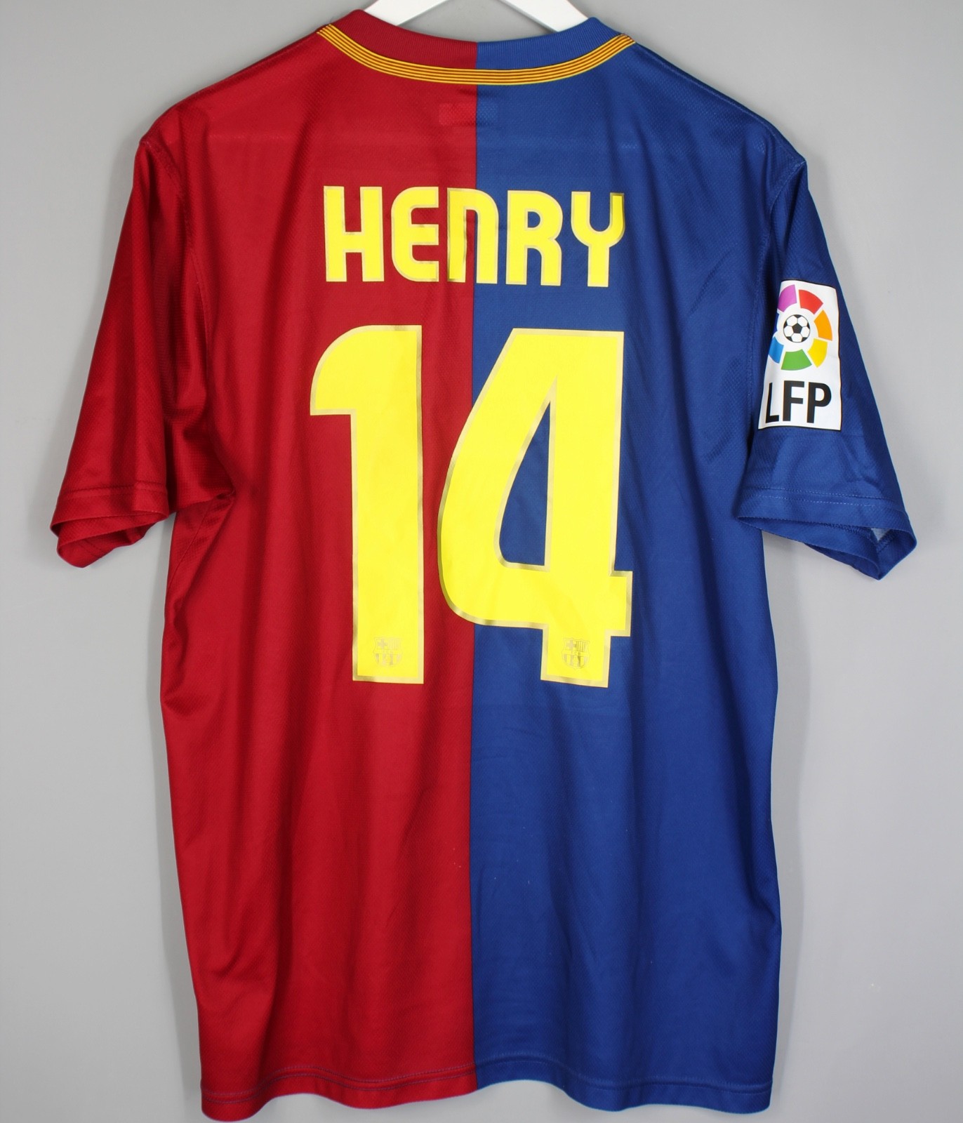 FC BARCELONA SPAIN 2008 2009 HOME FOOTBALL SHIRT JERSEY NIKE #14 HENRY FC BARCELONA SPAIN 2008 2009 HOME FOOTBALL SHIRT JERSEY NIKE #14 HENRY