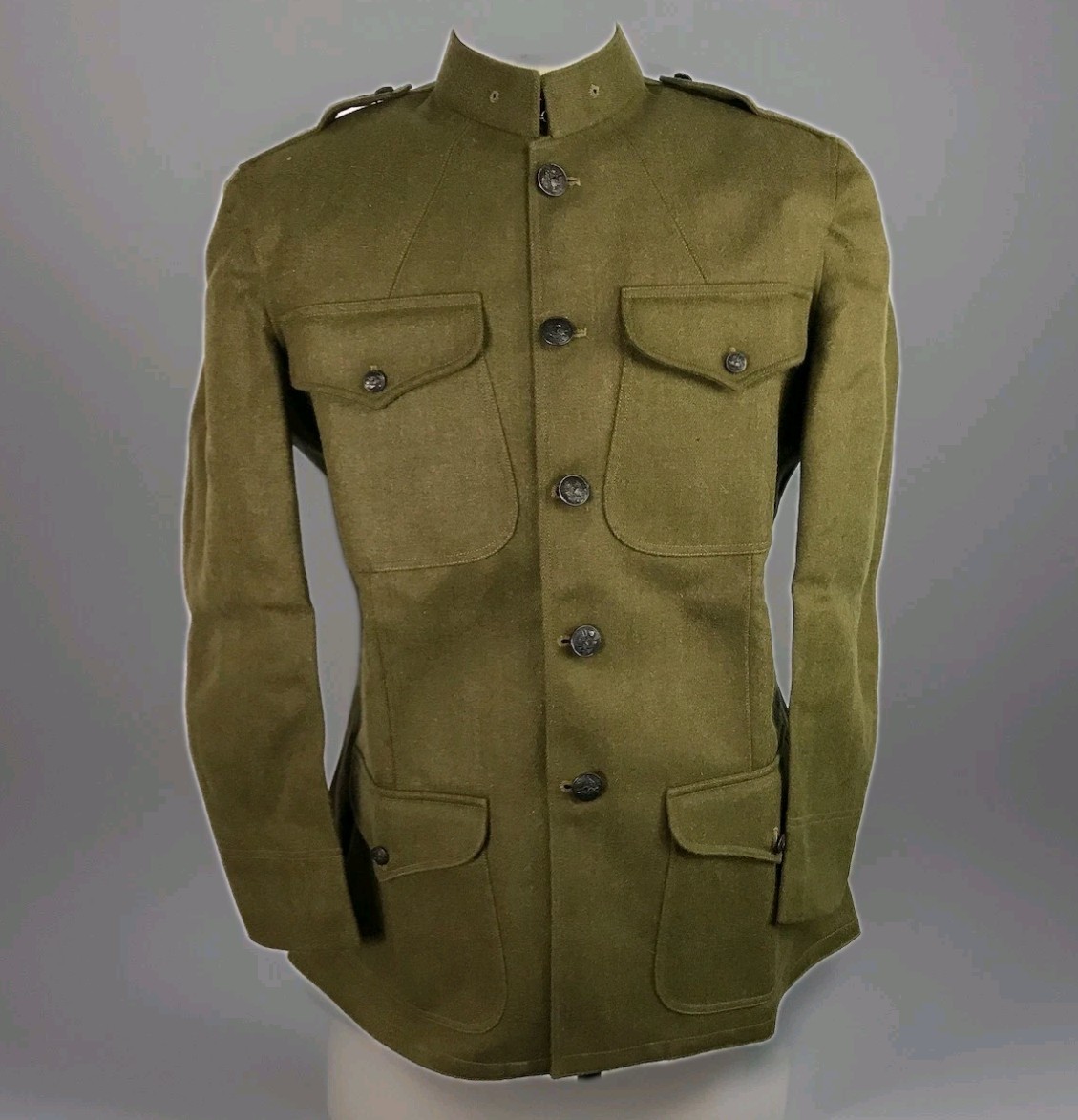 WWI US ARMY M1917 WOOL COMBAT FIELD TUNIC- SIZE CUSTOM Fast Ship. WWI US ARMY M1917 WOOL COMBAT FIELD TUNIC- SIZE CUSTOM Fast Ship.