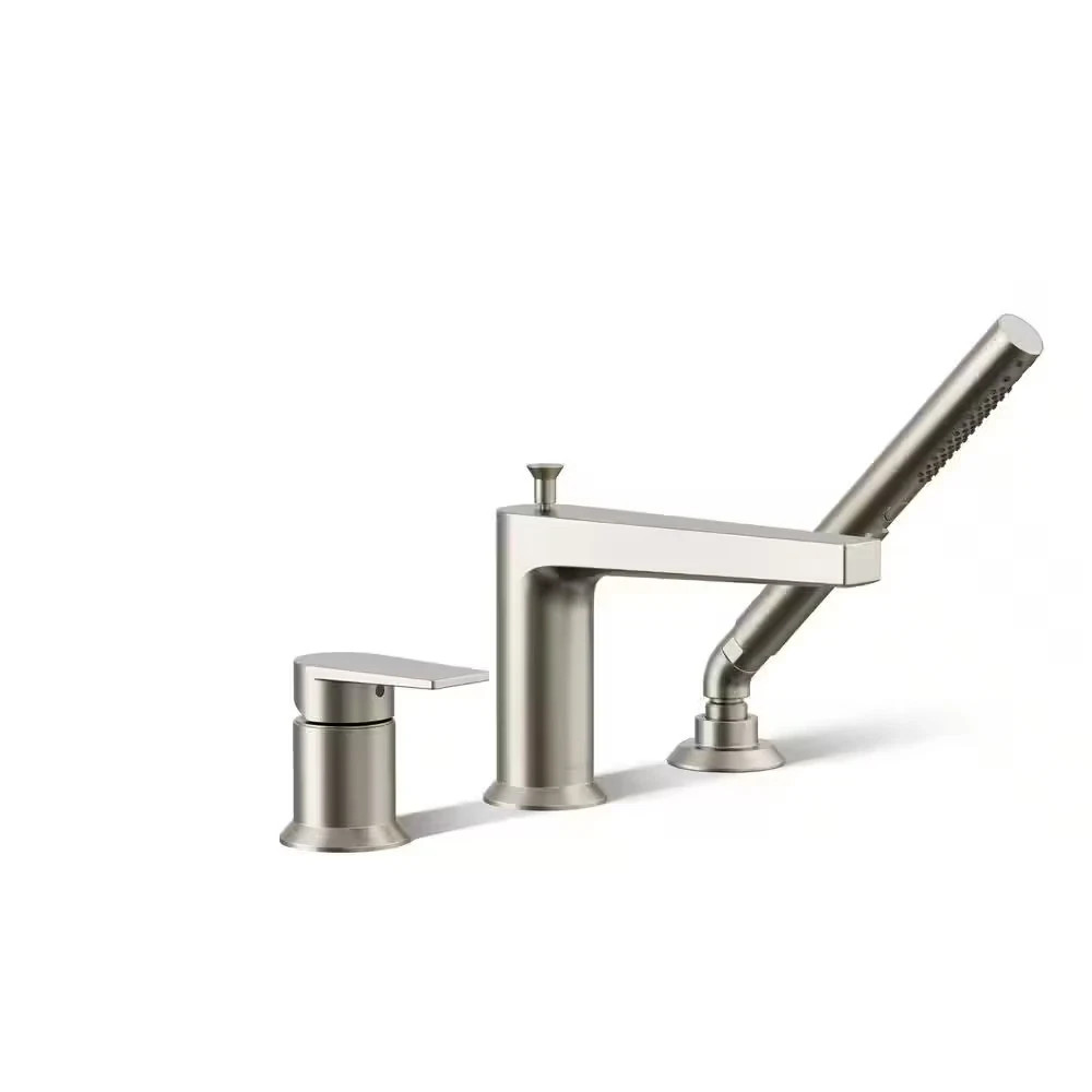 Kohler 74032-4-BN Taut 3-Hole Bath Filler w Handshower in Brushed Nickel *READ*