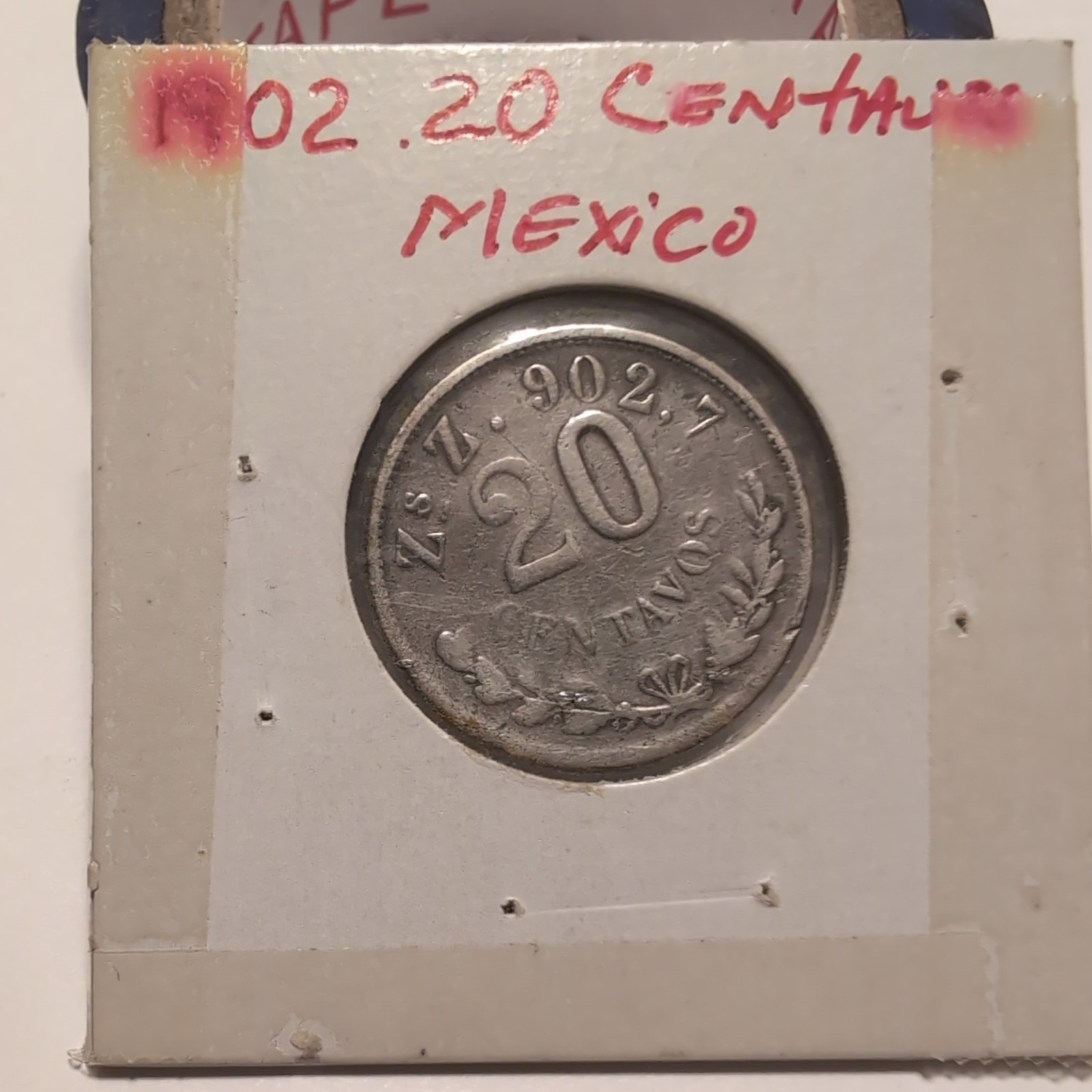 1902-Zs Z - 20 Centavos - 20C Mexico 