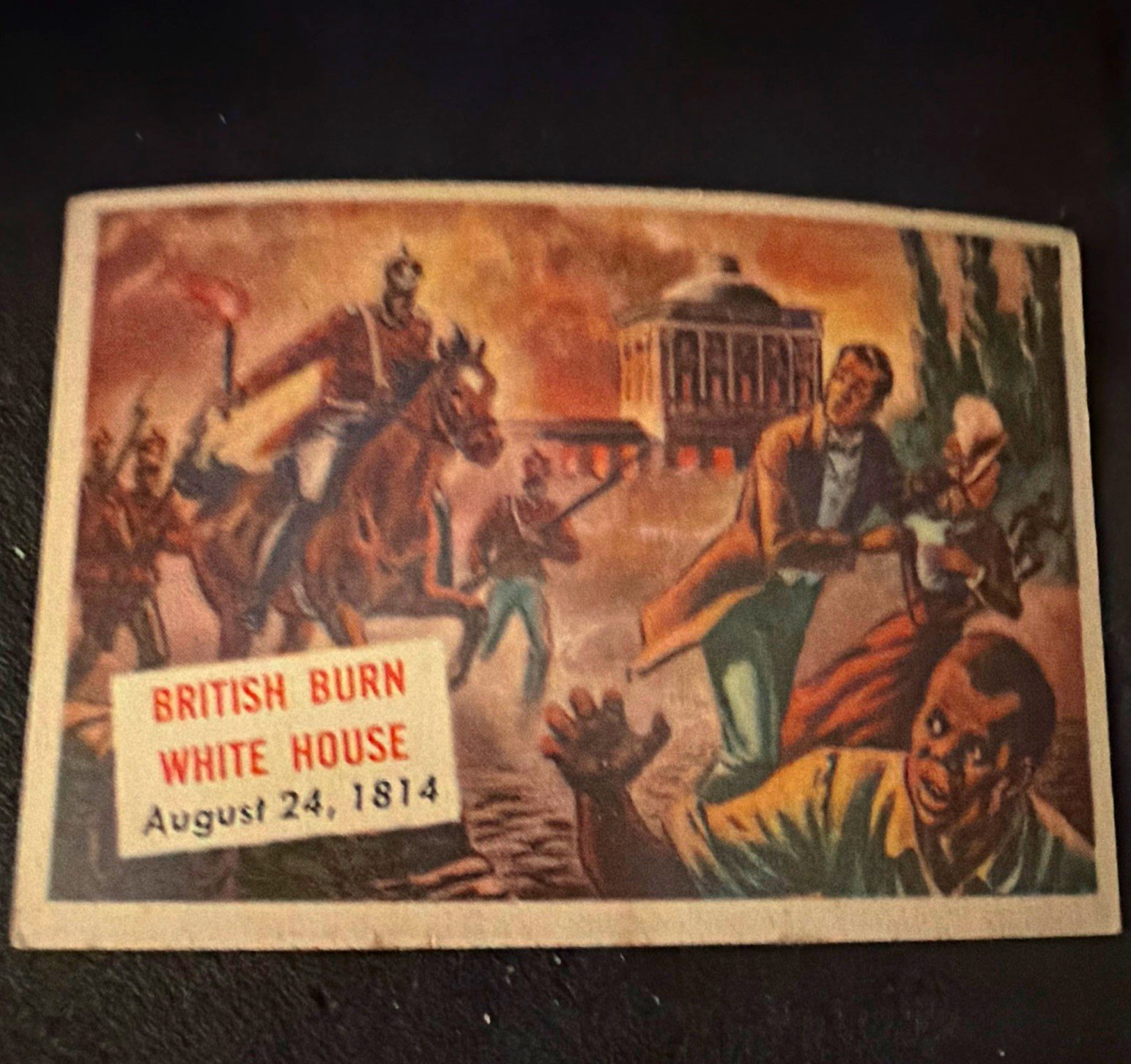 VTG 1952 Topps The Story of Our Century #140 British Burn White House Madison