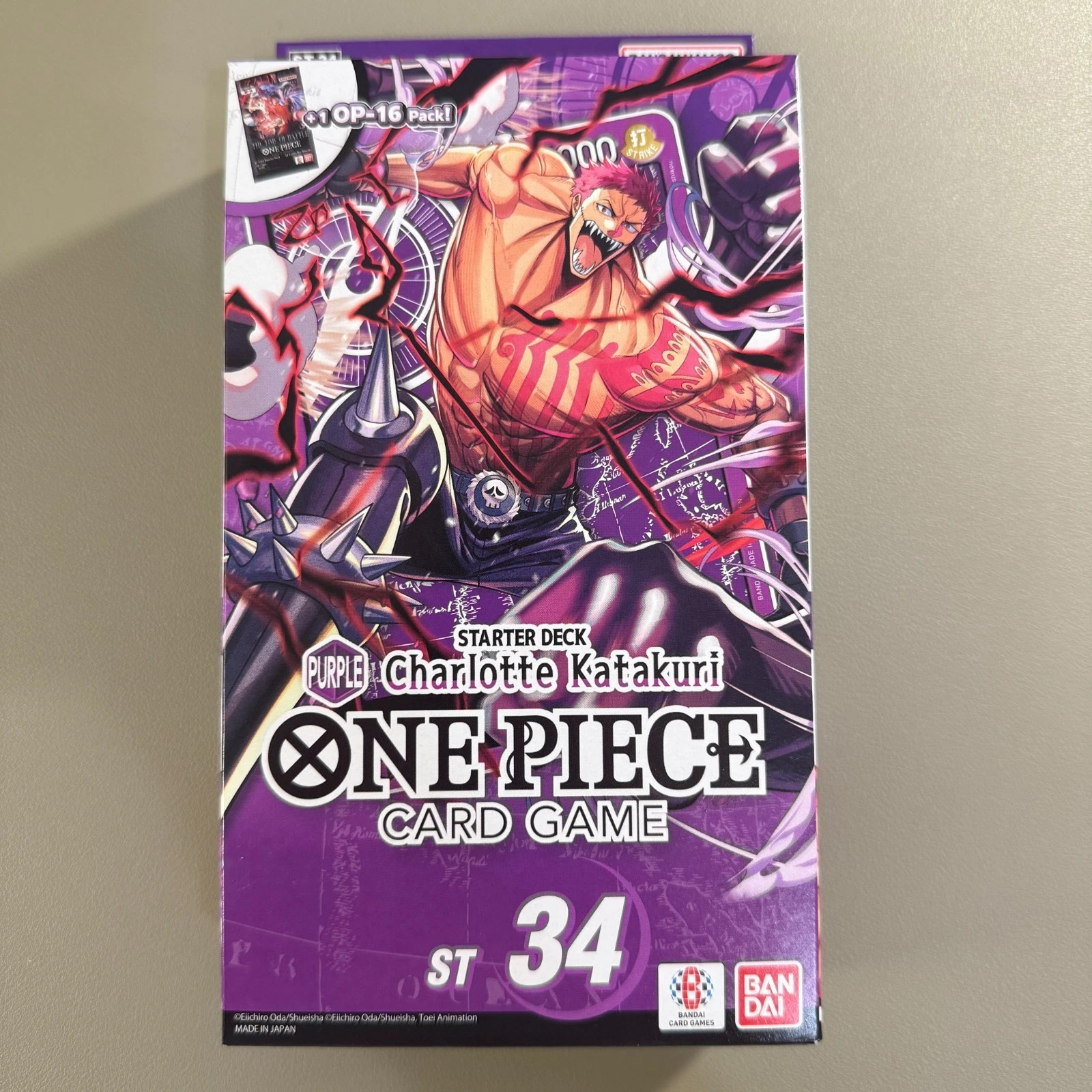BANDAI One Piece Card Game Purple Charlotte Katakuri ST-34 Starter Deck Sealed