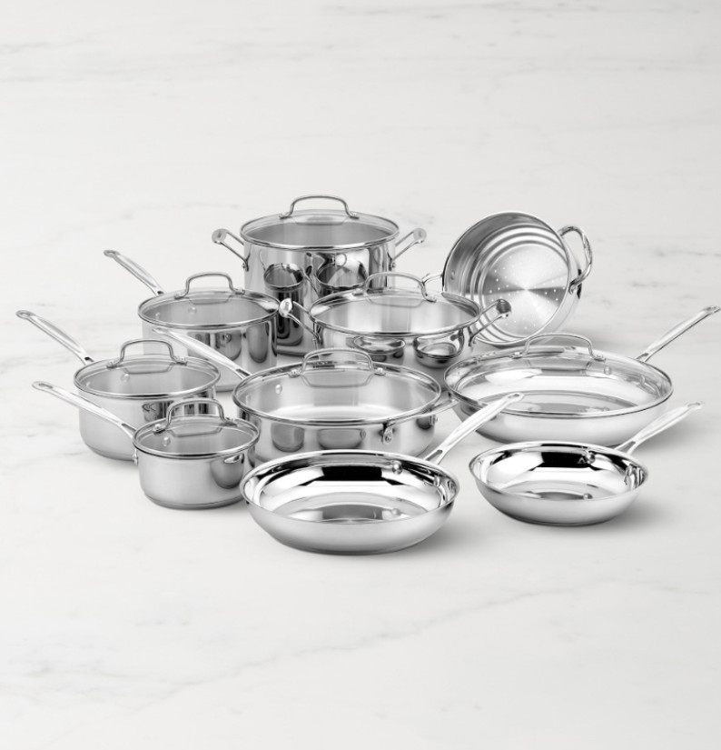 Cuisinart Chef's Classic Stainless-Steel 17-Piece Cookware Set