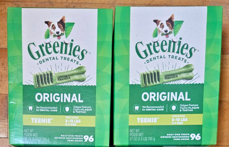 Greenies Teenie Original Natural Dental Dog Treats Chicken 96 Count 2 Pack Greenies Teenie Original Natural Dental Dog Treats Chicken 96 Count 2 Pack