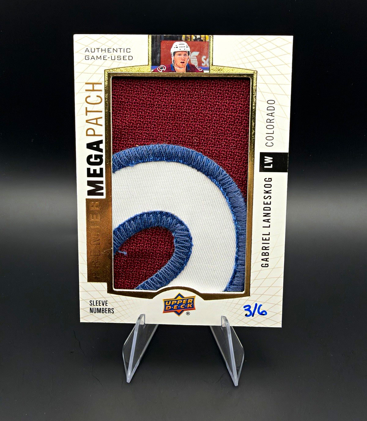 2017-18 Premier Mega Patch - Landeskog Sleeve Numbers 3/6 2017-18 Premier Mega Patch - Landeskog Sleeve Numbers 3/6