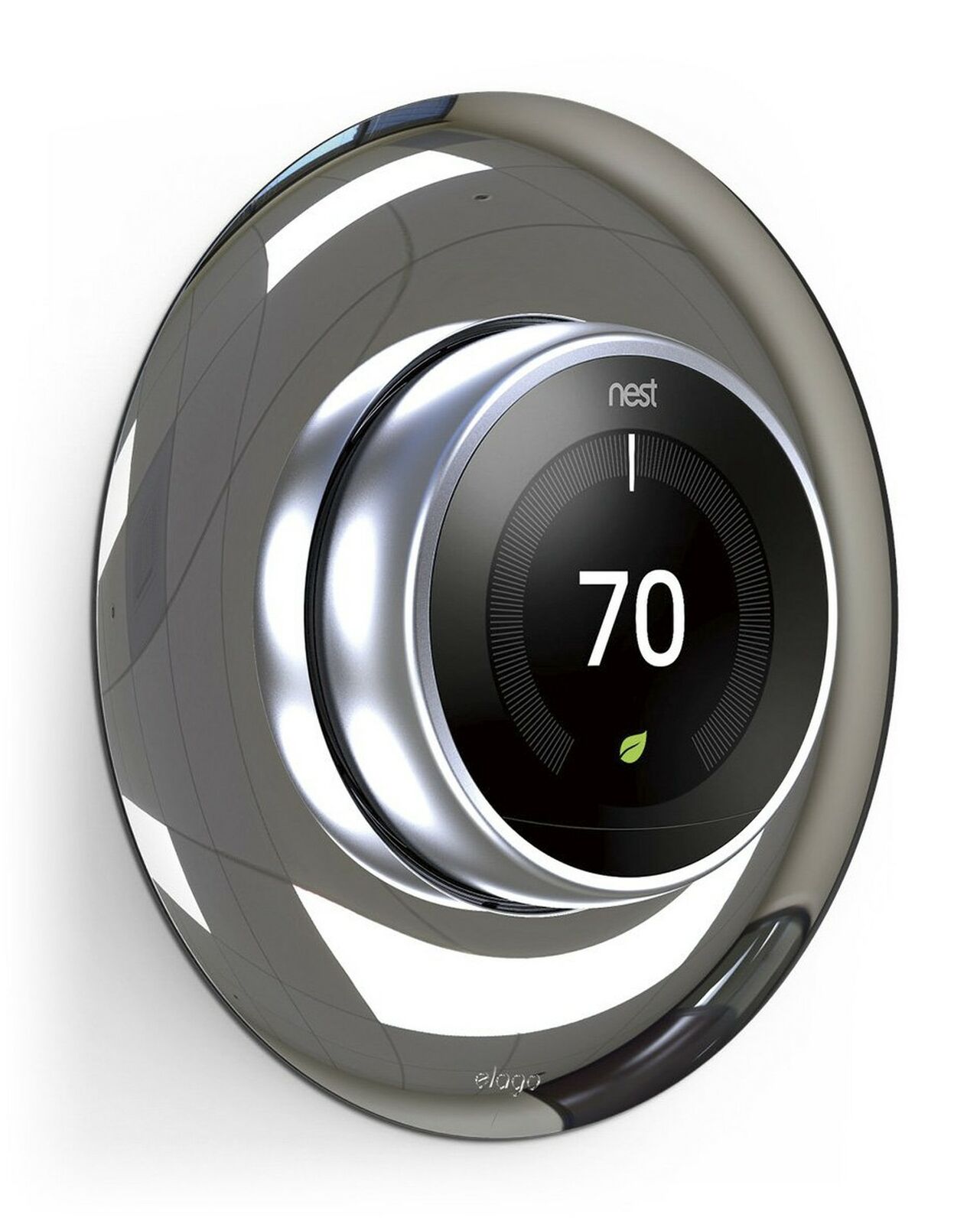 Google Nest Learning thermostat Wall Plate Cover - elago® [Polished Steel]
