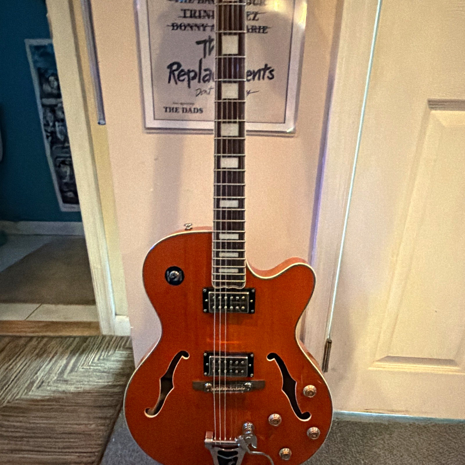 Orange Hollow Body Epiphone Swingster Guitar Orange Hollow Body Epiphone Swingster Guitar