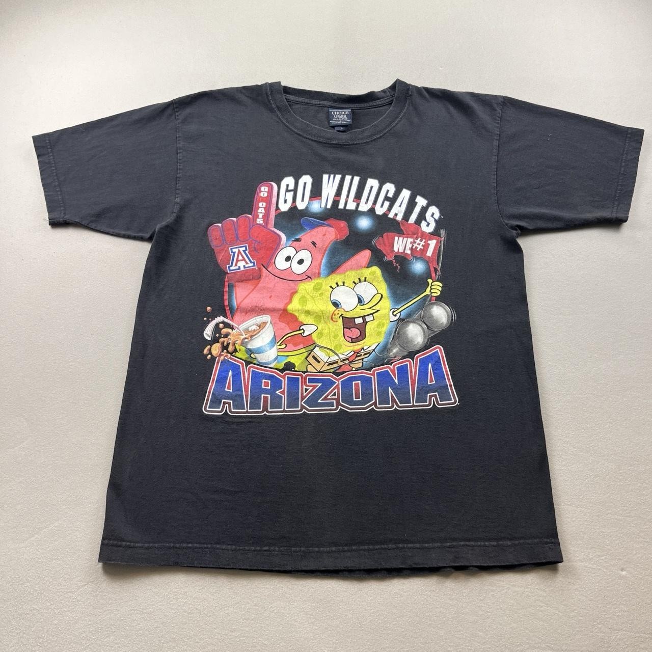 Vintage Arizona Wildcats SpongeBob T-Shirt Mens Large Black Patrick College NCAA Vintage Arizona Wildcats SpongeBob T-Shirt Mens Large Black Patrick College NCAA