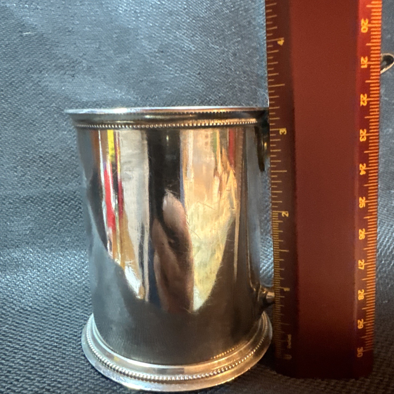 Gorham Coin Silver Baby Christening Cup From The 19th Century. Great Piece 1858 Gorham Coin Silver Baby Christening Cup From The 19th Century. Great Piece 1858