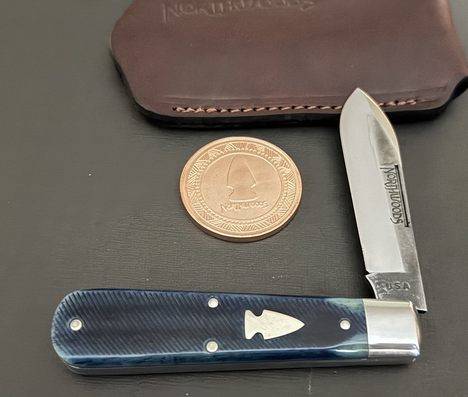 🔥86 NORTHWOODS GEC GREAT EASTERN CUTLERY Blue Saw Cut Bone Heritage Jack Knife 🔥86 NORTHWOODS GEC GREAT EASTERN CUTLERY Blue Saw Cut Bone Heritage Jack Knife