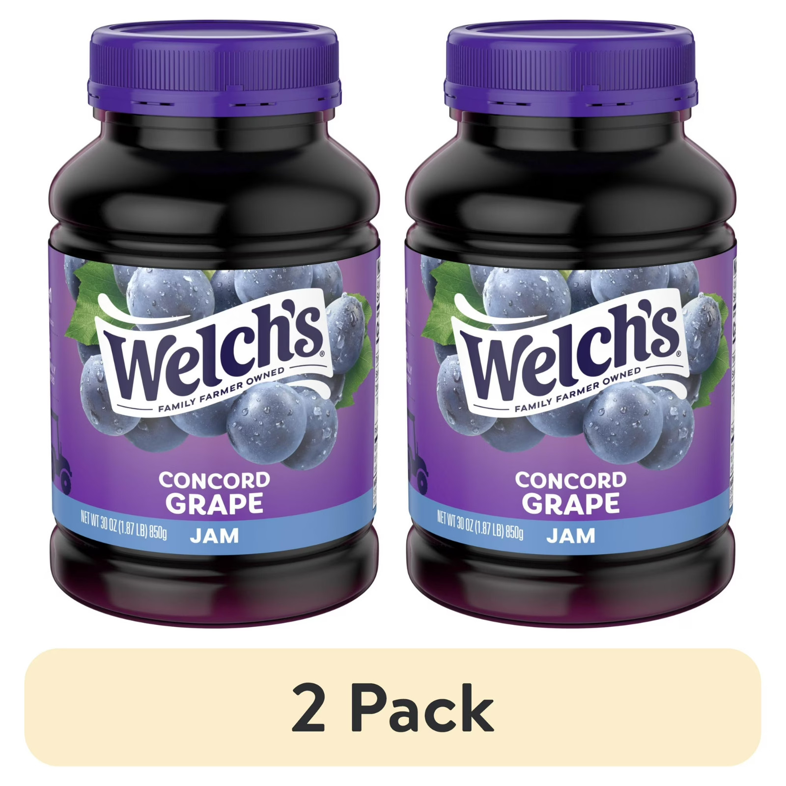 (2 pack) Welch\'s Concord Grape Jam, 30 oz Jar...