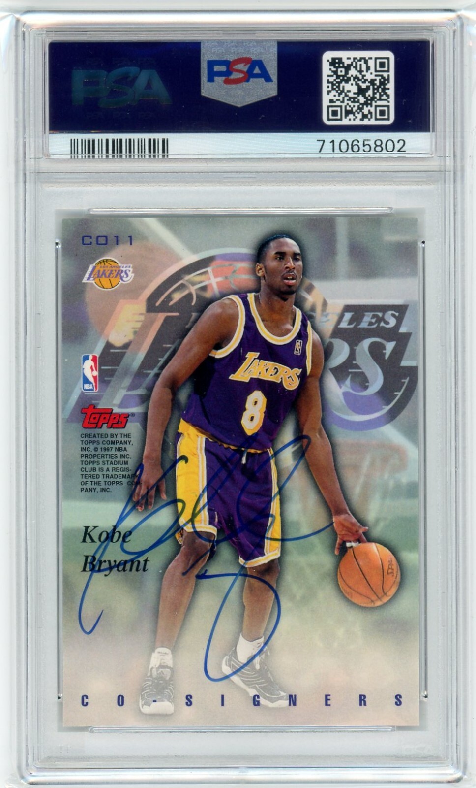 Kobe Bryant 1997 Topps Stadium Club Co-Signers CO11 Autograph PSA/DNA Joe Smith Kobe Bryant 1997 Topps Stadium Club Co-Signers CO11 Autograph PSA/DNA Joe Smith