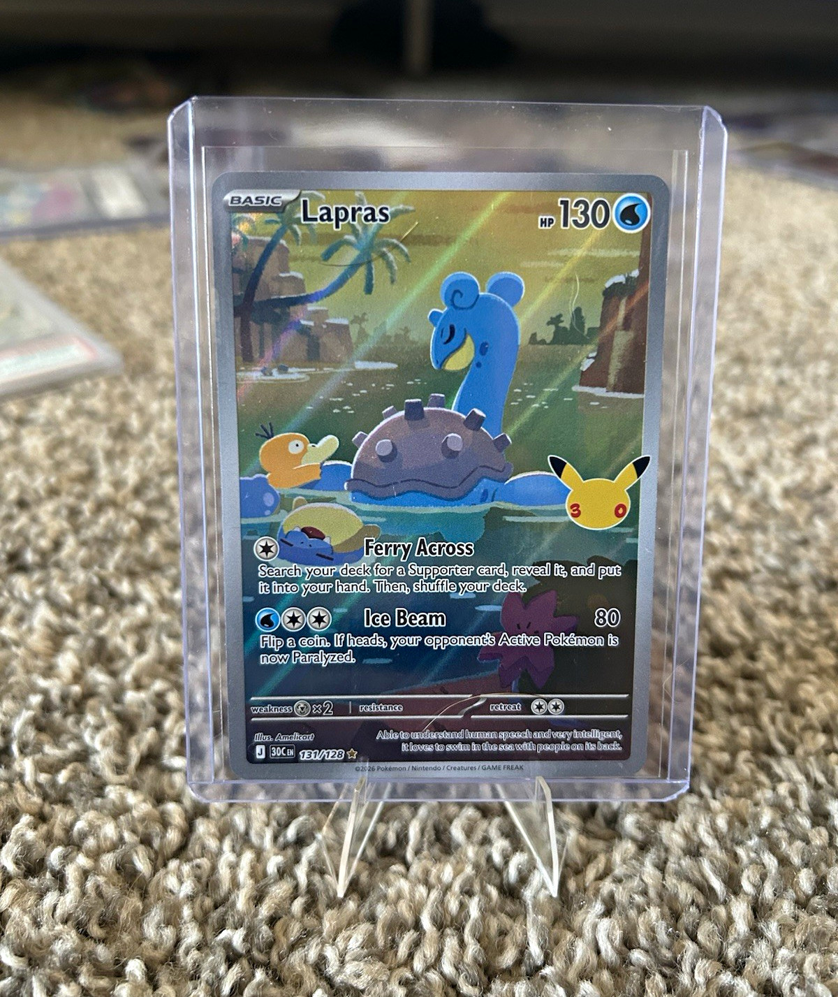 Nintendo Pokemon TCG Celebrations Lapras 131/128 EN 2021 Holo Rare Nintendo Pokemon TCG Celebrations Lapras 131/128 EN 2021 Holo Rare