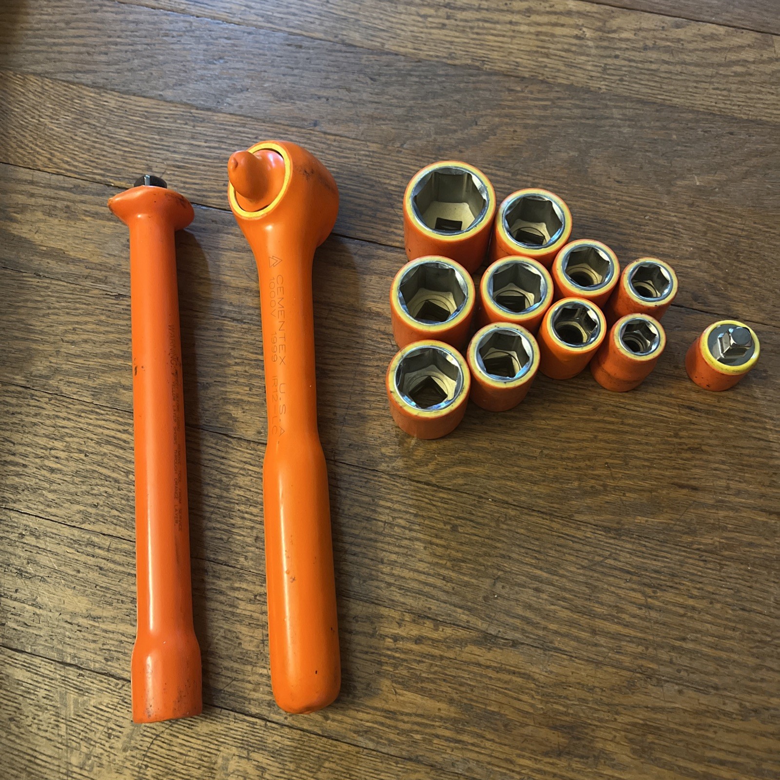 Cementex IR12-LC 13pc 1/2” Drive Insulated Ratchet Socket Set 1000V USA NICE SET