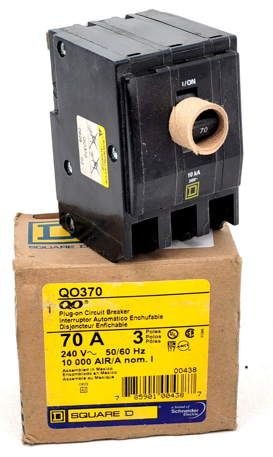QO370 Square D 70 Amp 240 Volt Circuit Breaker - Next Day Option - New QO370 Square D 70 Amp 240 Volt Circuit Breaker - Next Day Option - New