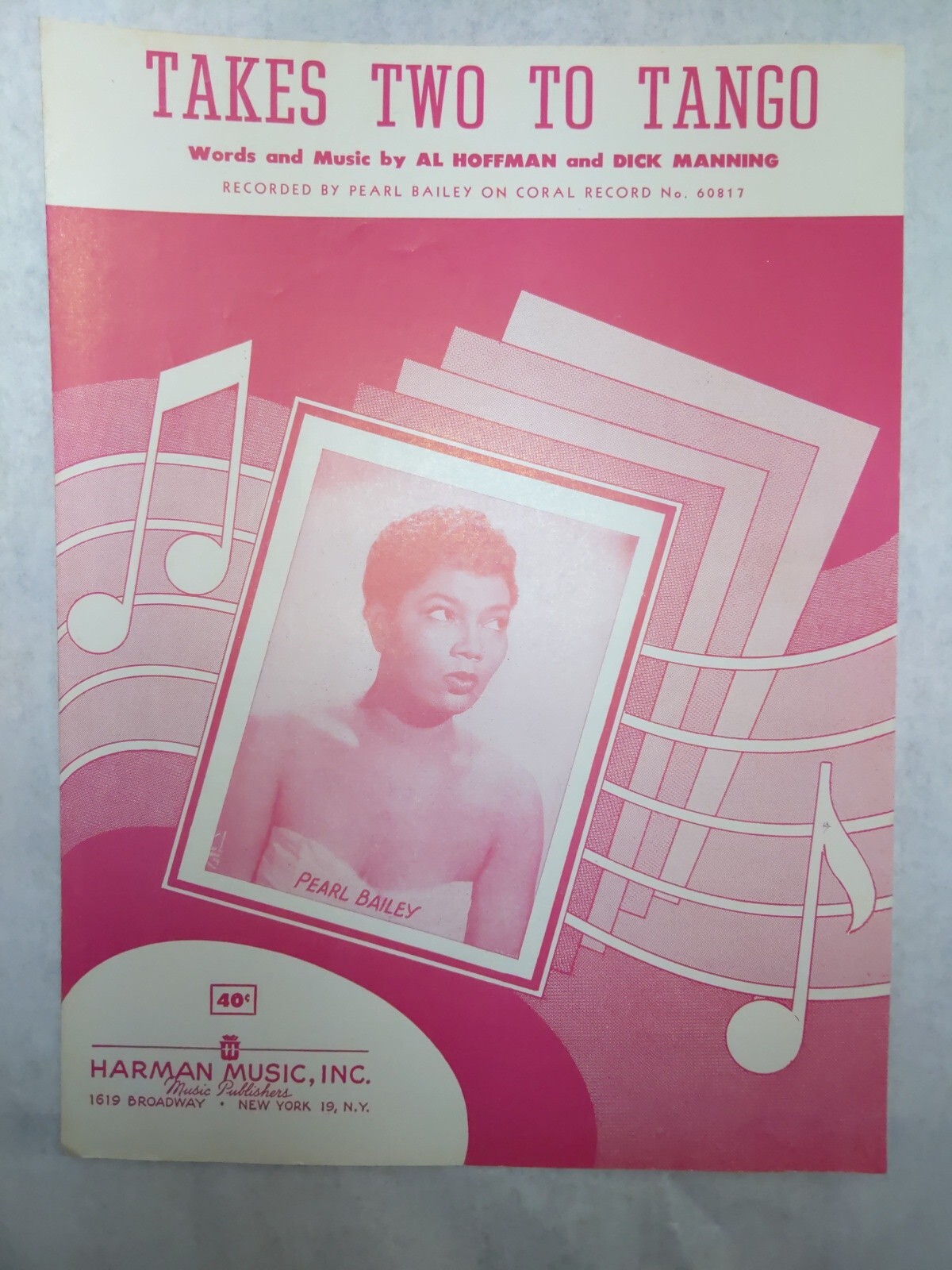 Vintage 1952 Takes Two To Tango Al Hoffman Dick Manning Sheet Music