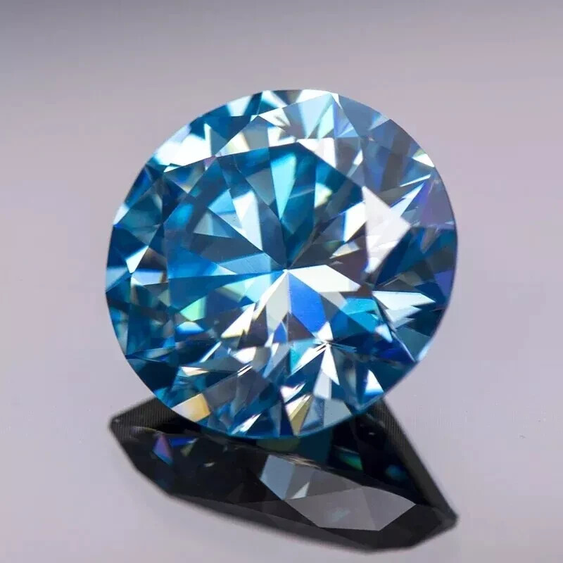 3 CT Natural Blue Diamond Round Cut VVS1 D Grade IDGL Certified 1 Free Gift ED8