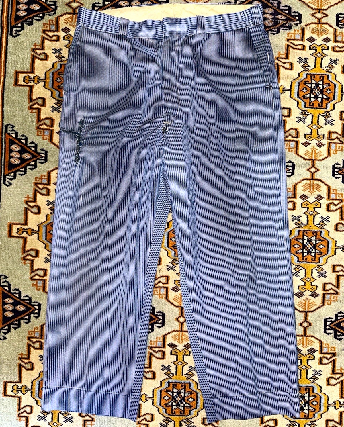 Vintage 50s/60s Lee Union Made Rayon Hickory Stripe Work Pants