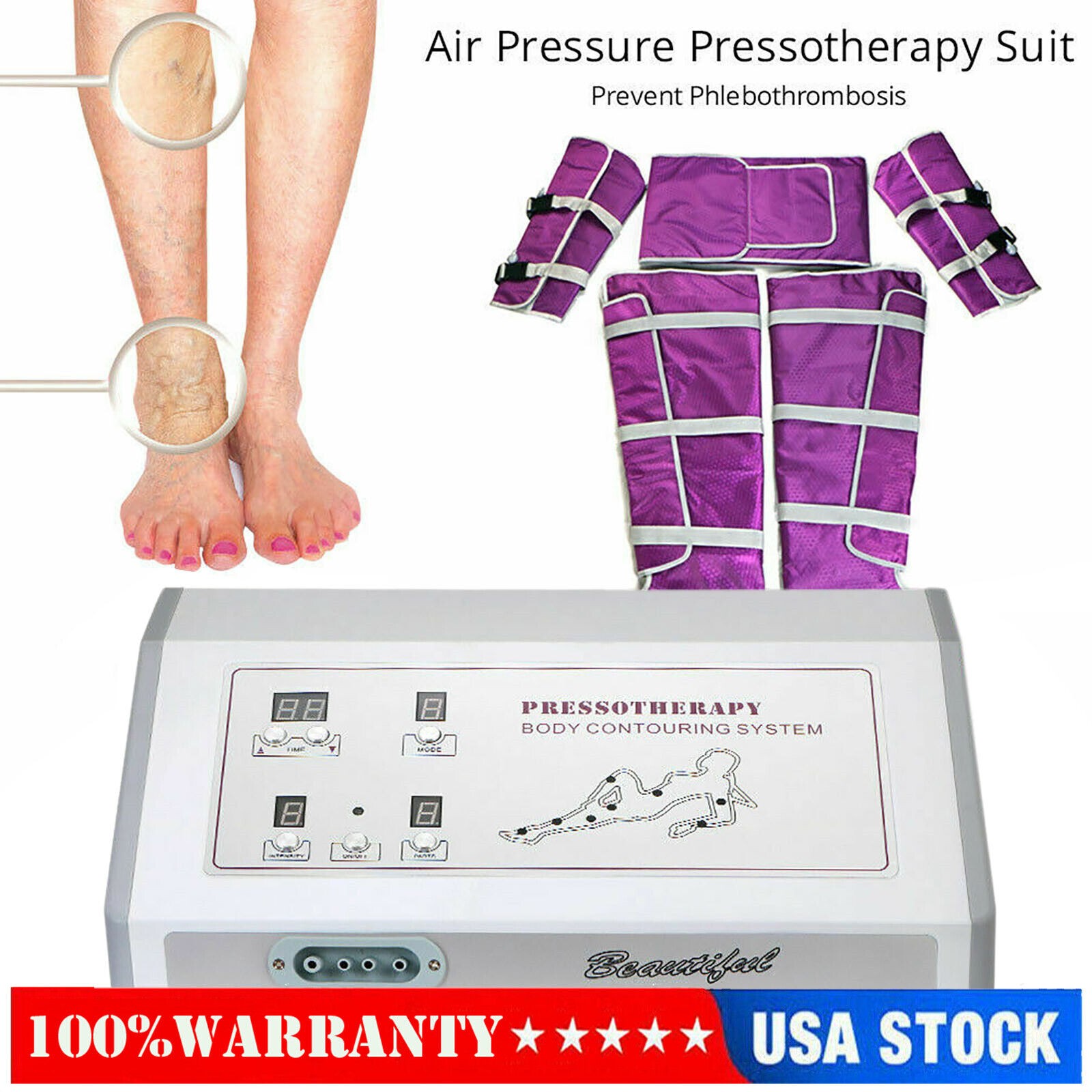 Air Pressure Pressotherapy Lymphatic Drainage Weight Loss Machine Slimming Set