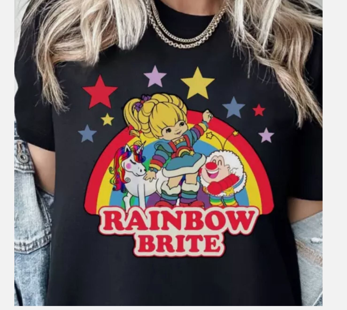 RAINBOW BRITE Tshirt T-shirt T shirt Vintage Aesthetic Tee Retro 80s Cute Shirt