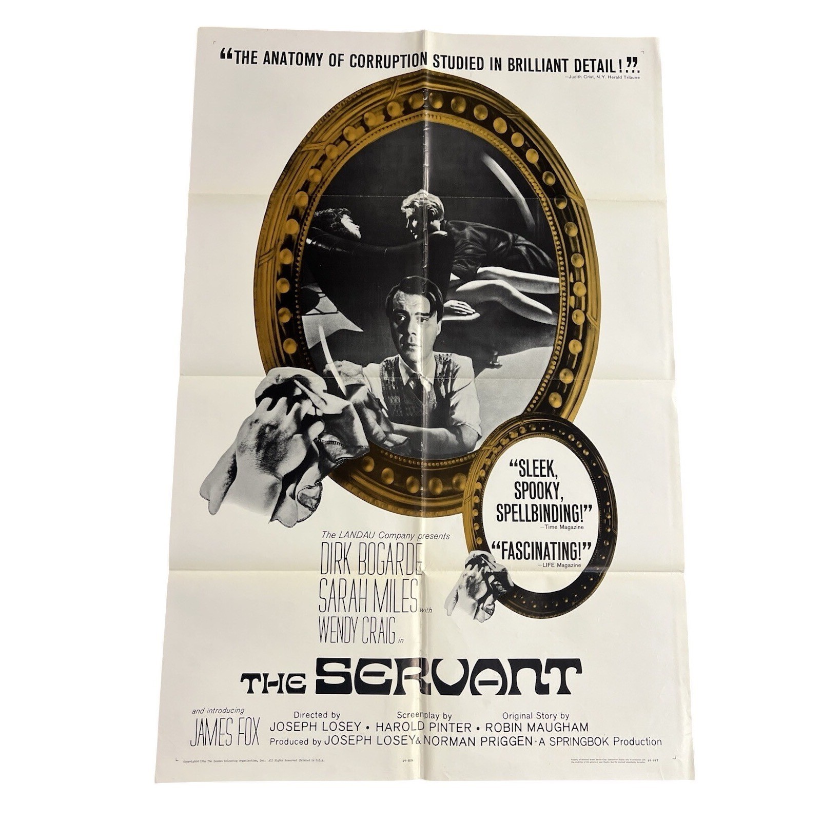 Rare Original 1964 1 Sheet The Servant Movie Poster