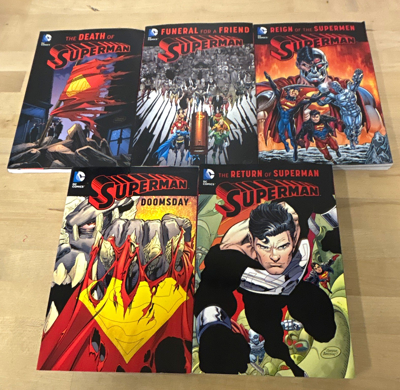 Death & Return Superman TPB Lot Vol 1-5 DC Comics inc Death, Reign, Doomsday,etc