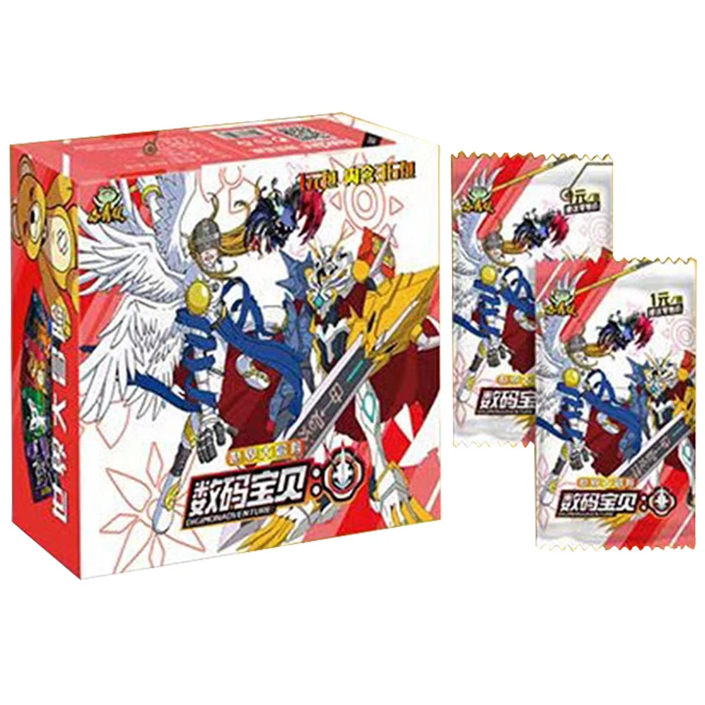 New Digimon Adventure Anime Flash 3D Card Metal Trading Card Booster Box