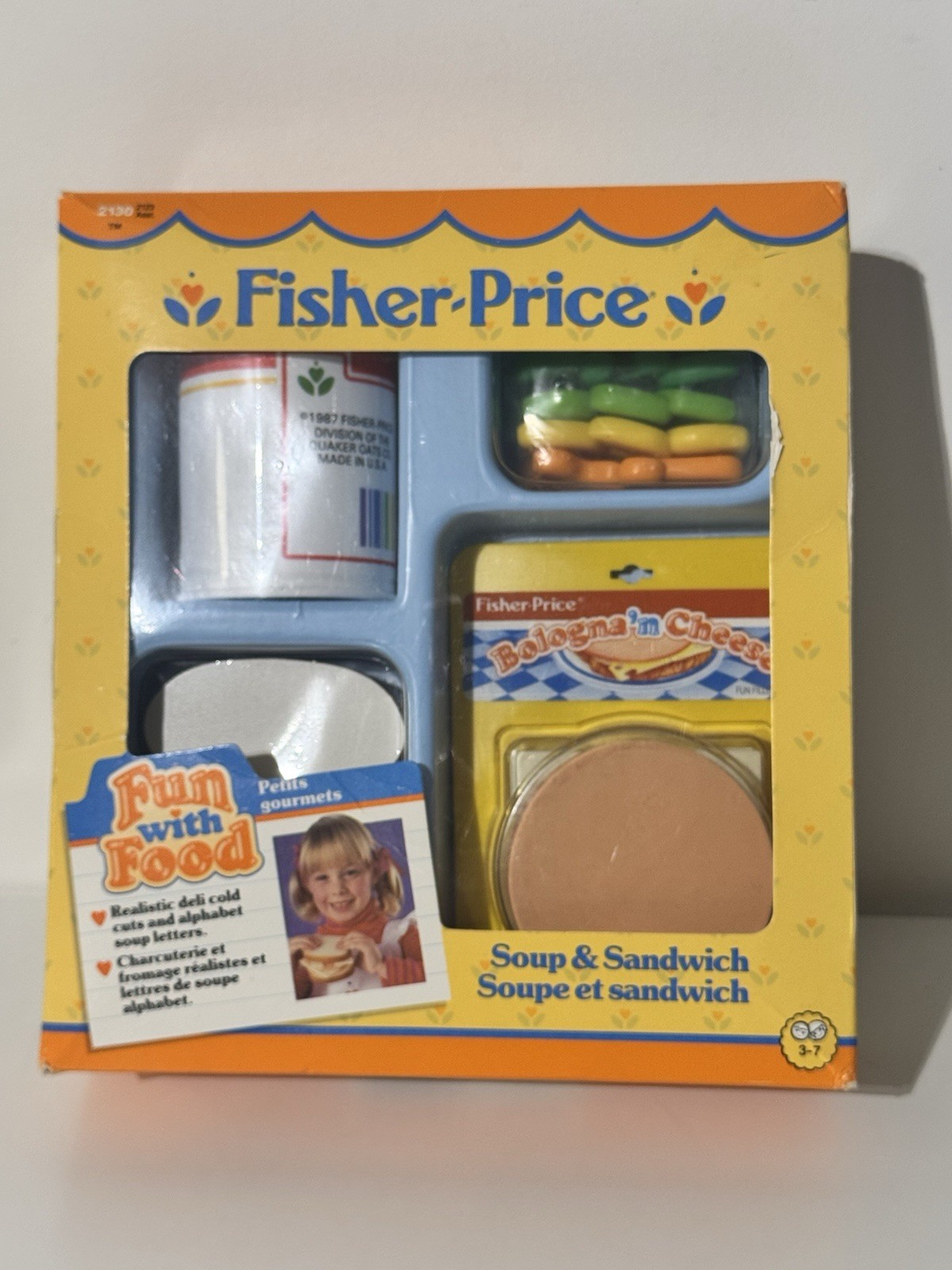 1987 VTG Fisher Price 2130 Soup & Sandwich Fun with Food Set New  Box