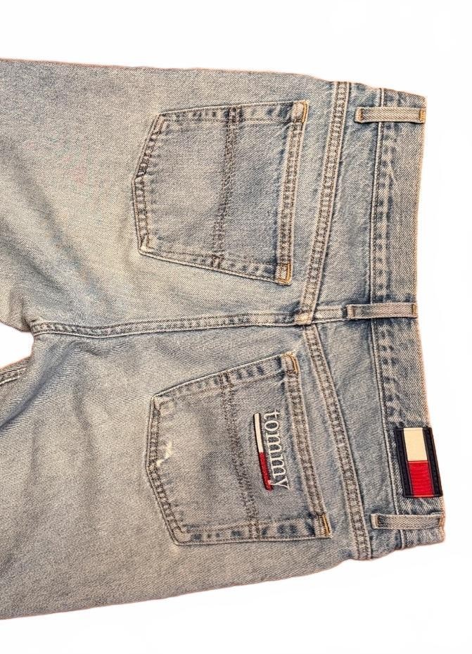 Vintage 90s Y2K Tommy Jeans Light Wash High Rise Denim 30x28